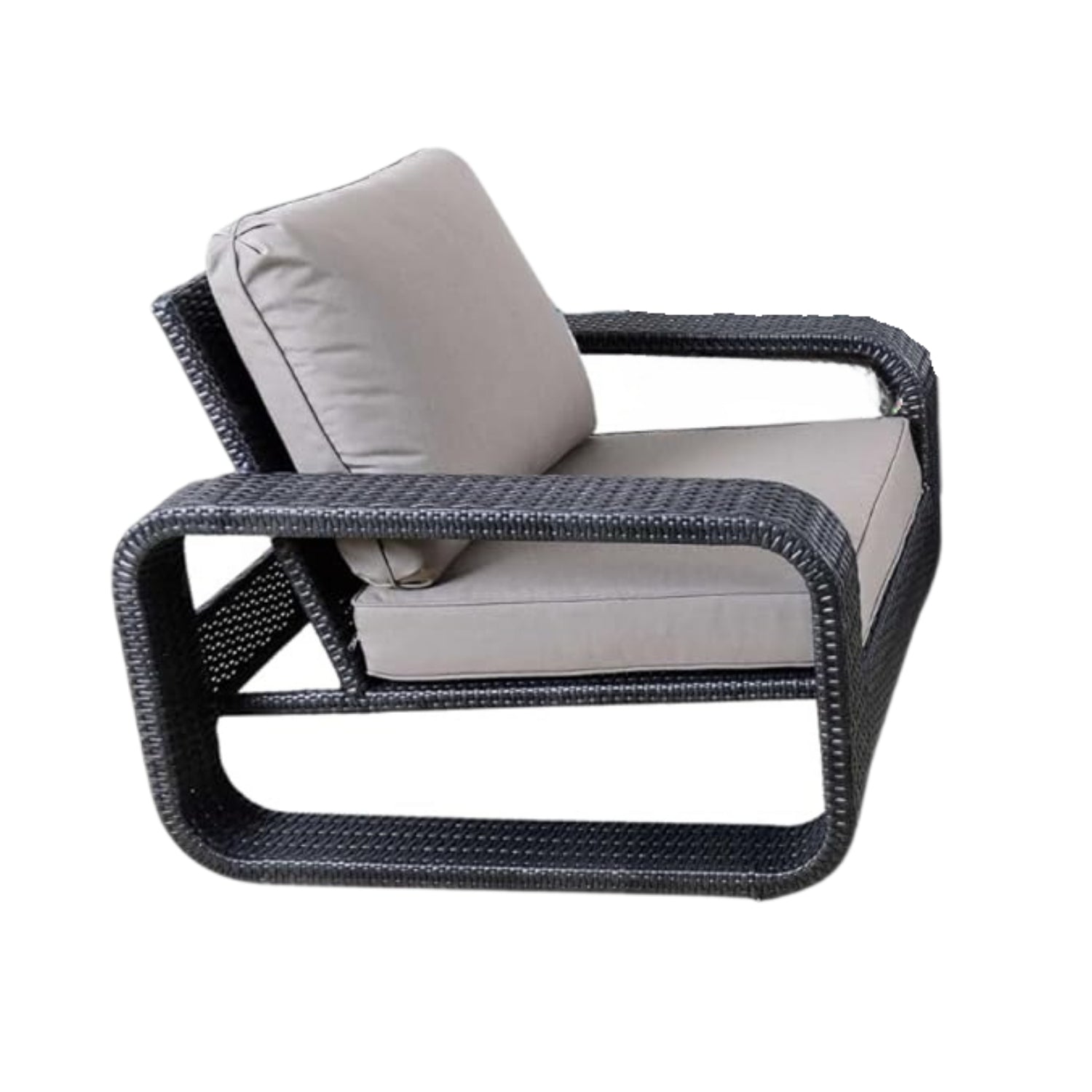 4-Piece Outdoor Rattan Wicker Patio Sofa Set & Glass Top Table