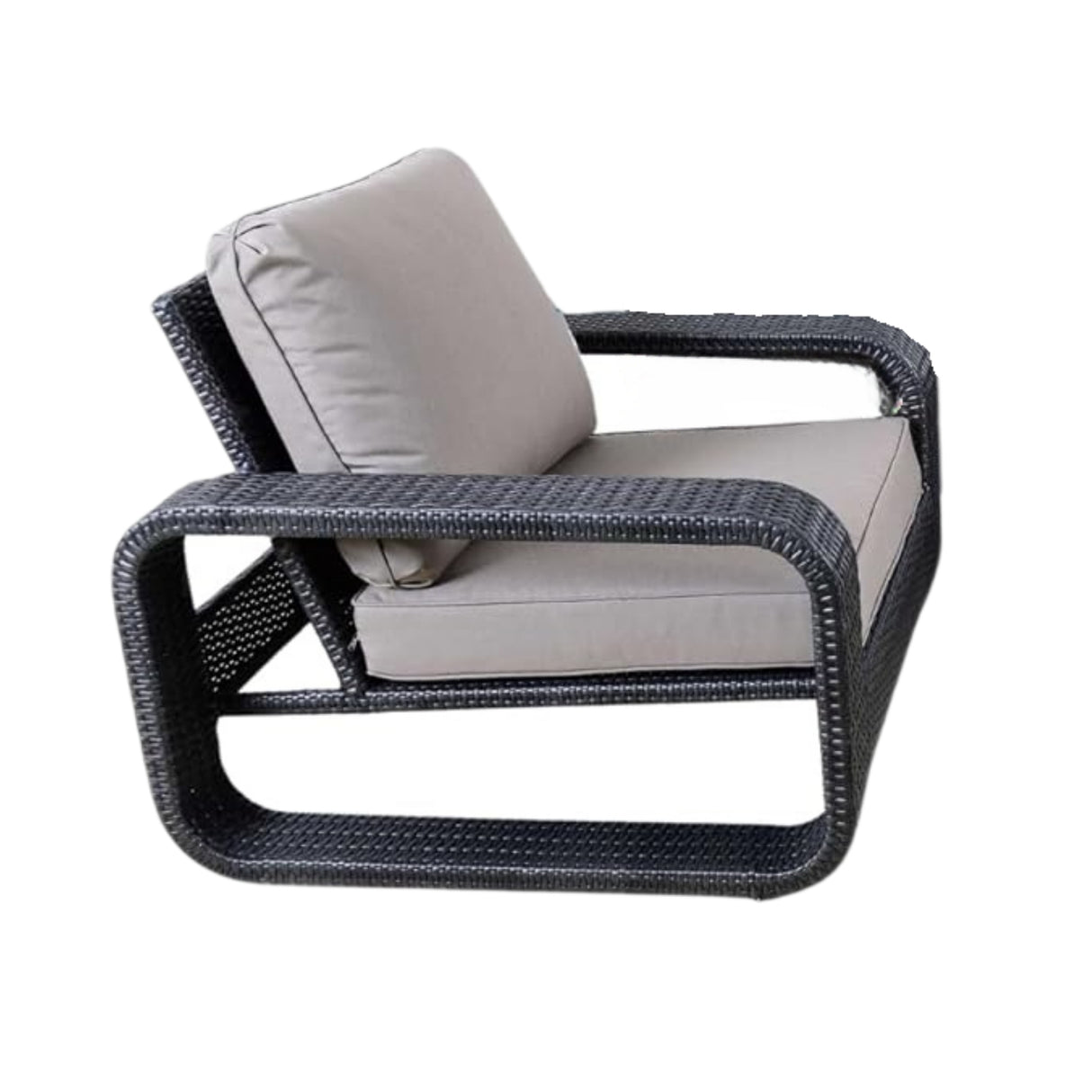 4-Piece Outdoor Rattan Wicker Patio Sofa Set & Glass Top Table