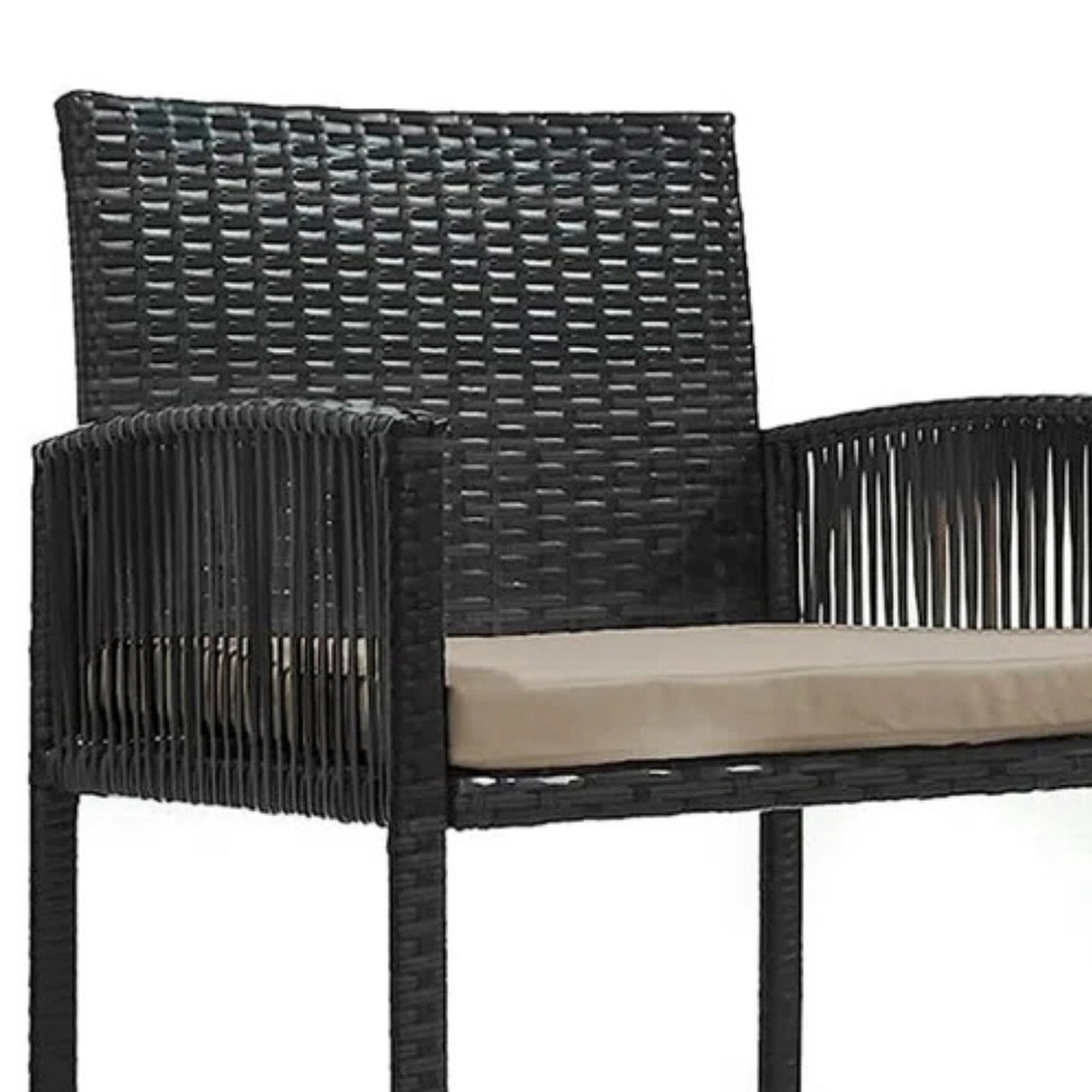 Outdoor Rattan Wicker 2-Piece Bar Chairs