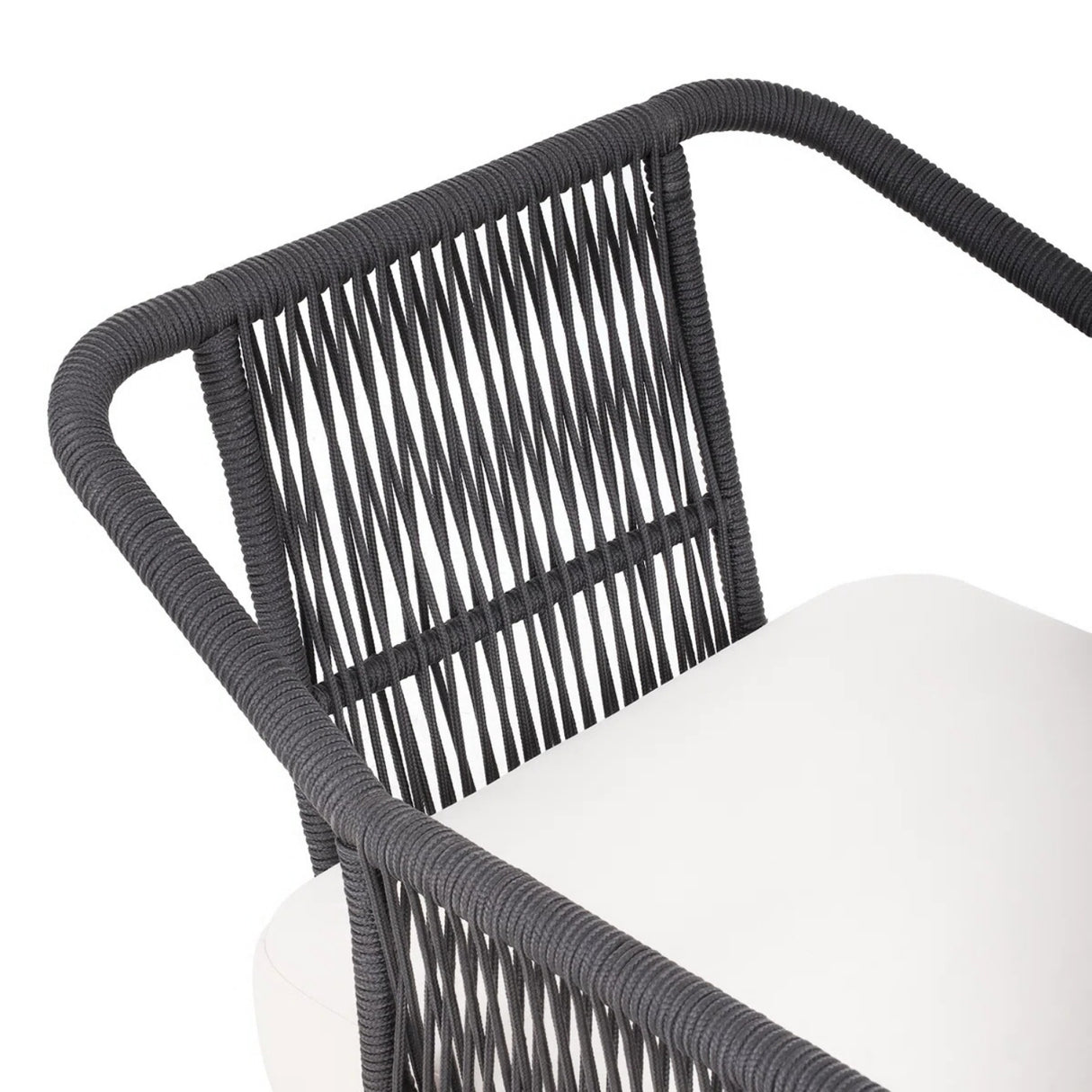 4-Piece Outdoor Rope Patio Furniture Set with Wood-Top Table
