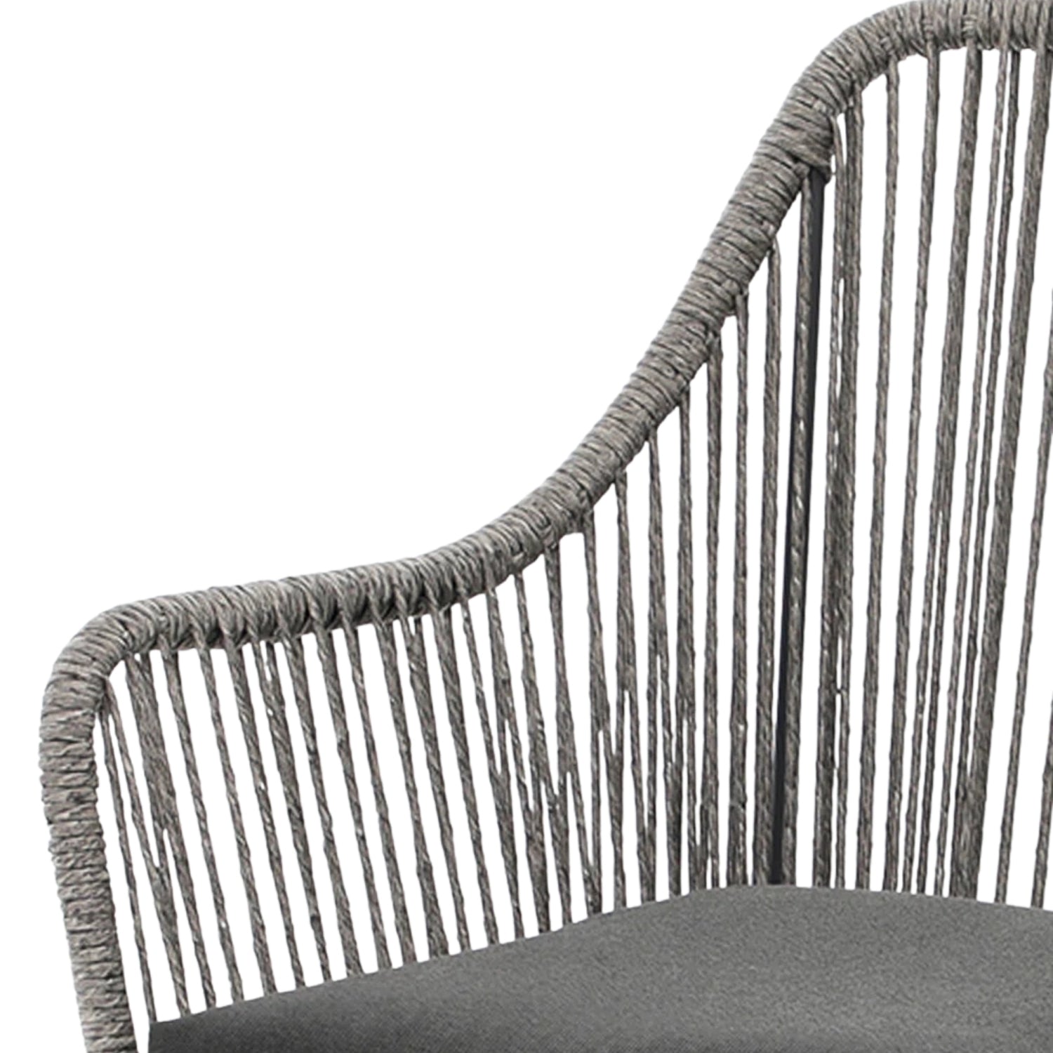 7-Piece Outdoor Patio Dining Set with Rope Chairs