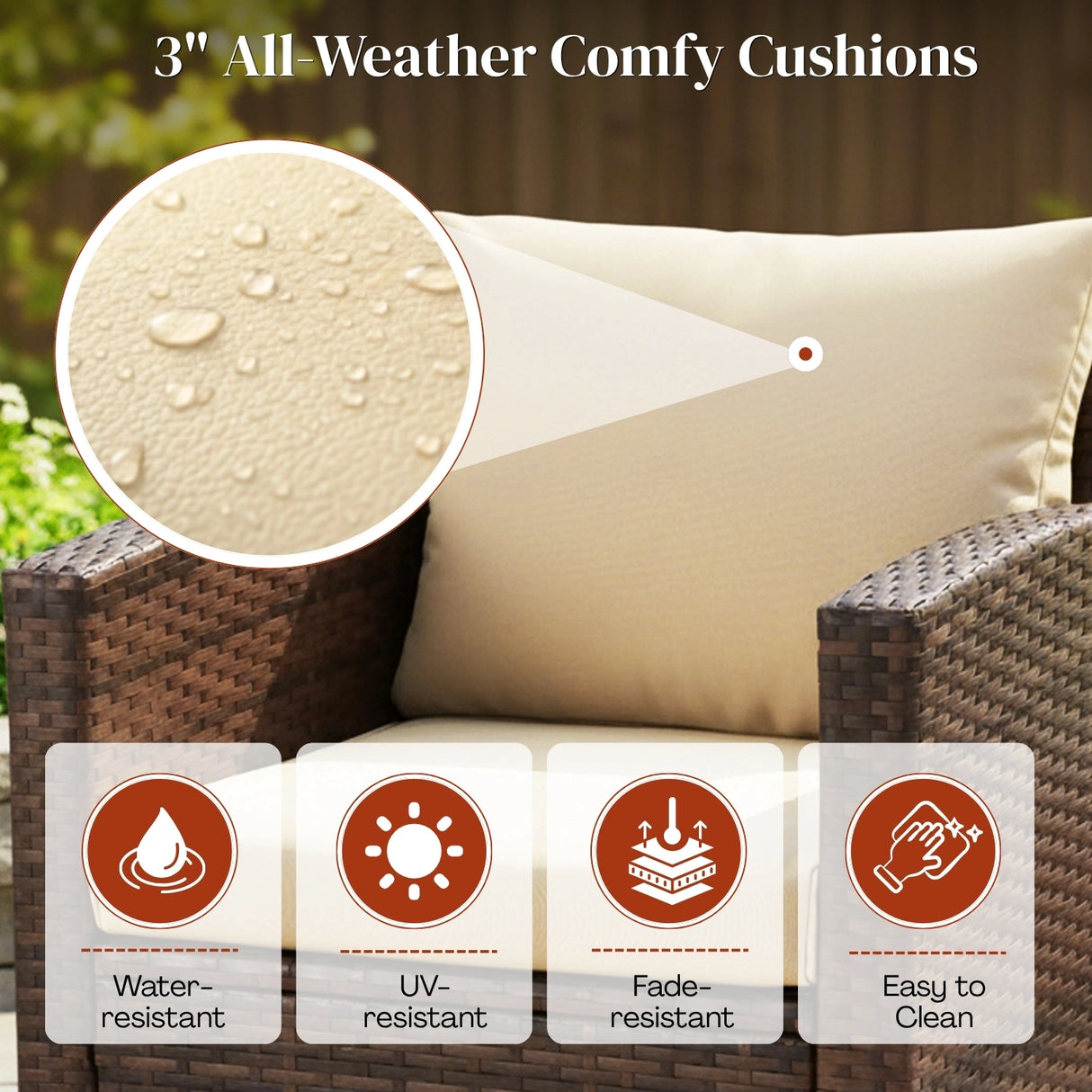 Outdoor 7-Seater Wicker Sectional Sofa Set