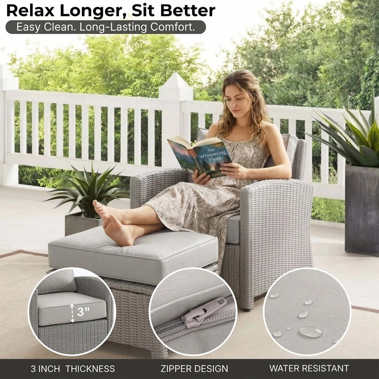 5 Pieces Patio Furniture Set
