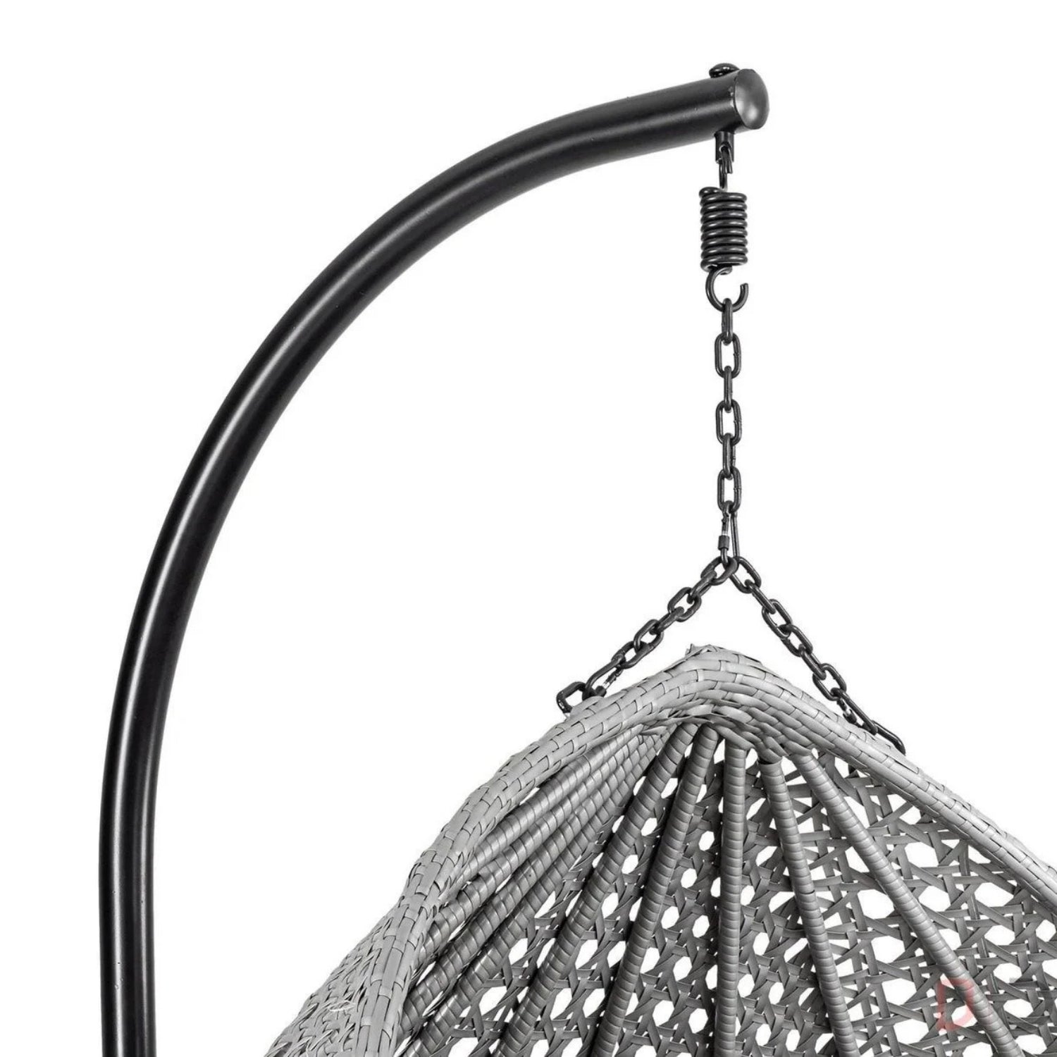 Double Seater Rattan & Wicker Swing (Grey)