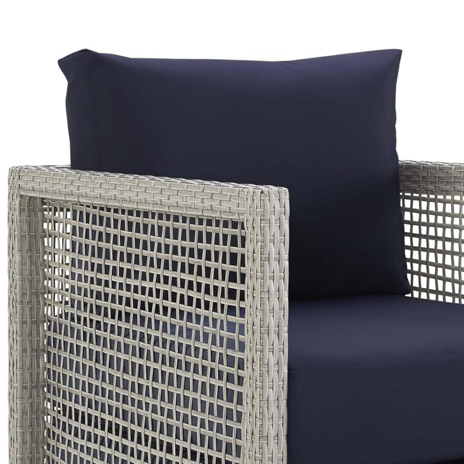 Outdoor Wicker Woven 6 Pieces Sectional Patio Furniture Set