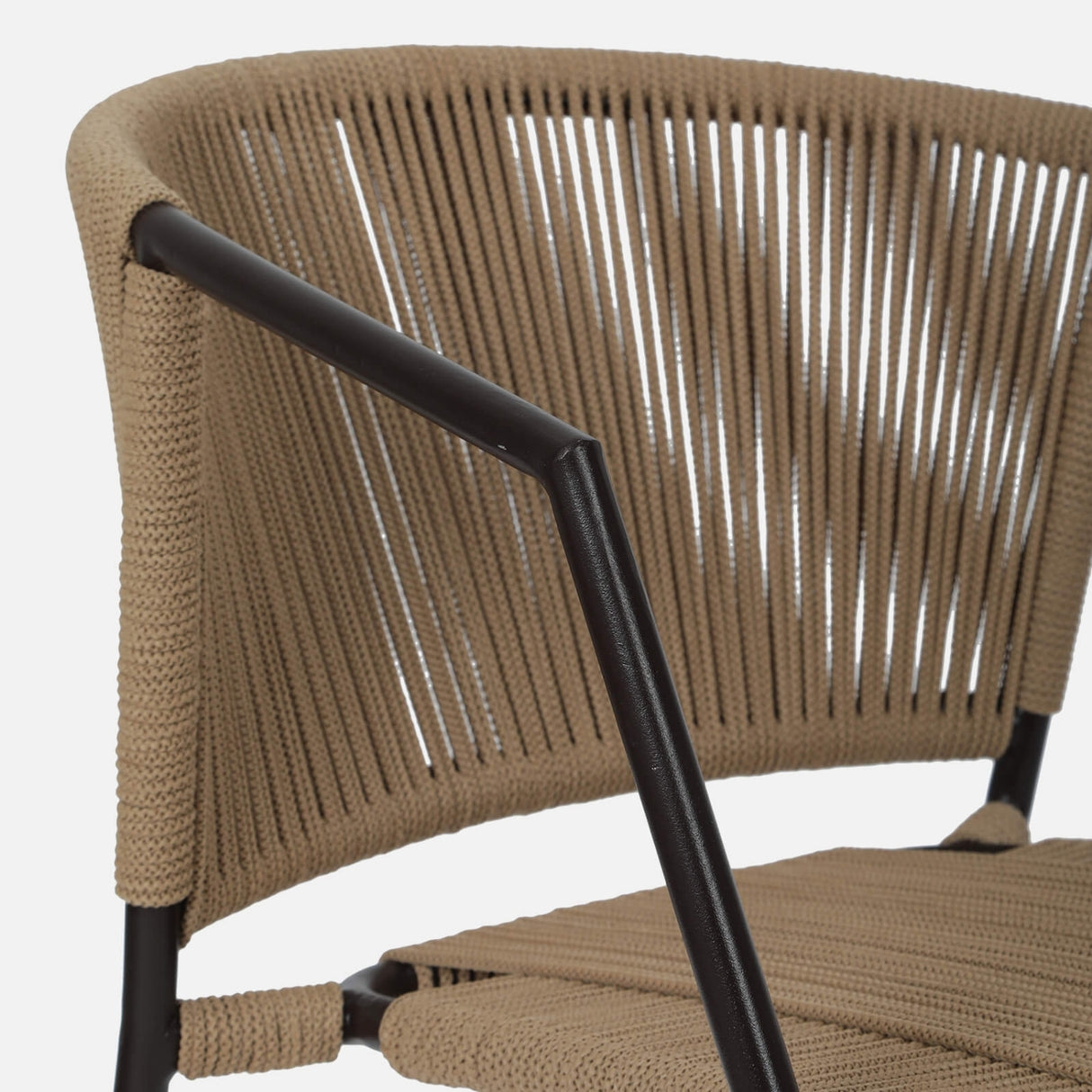 Outdoor Rope 3-Piece Patio Chairs Set (Beige)