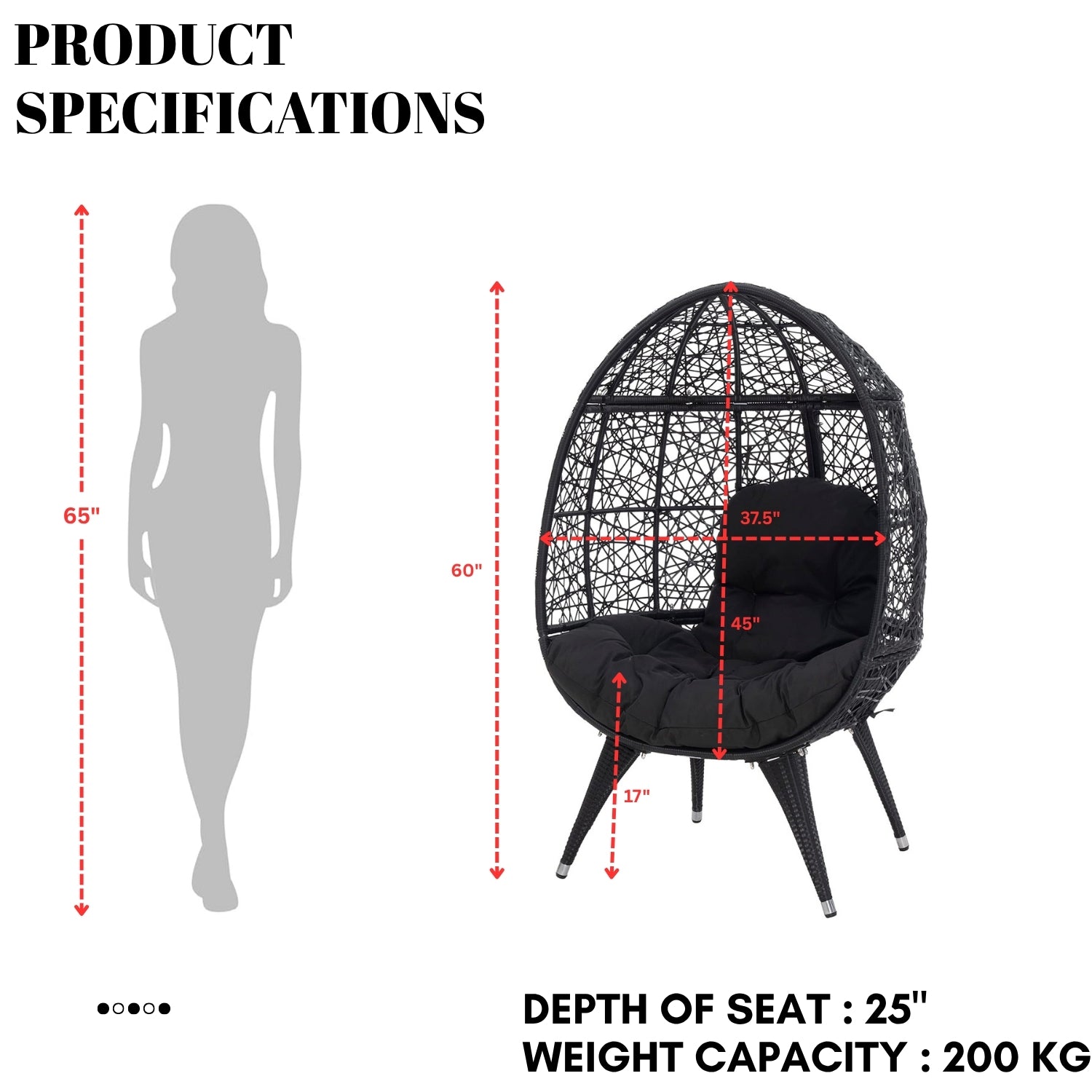 Outdoor All-Weather Wicker Egg Chair