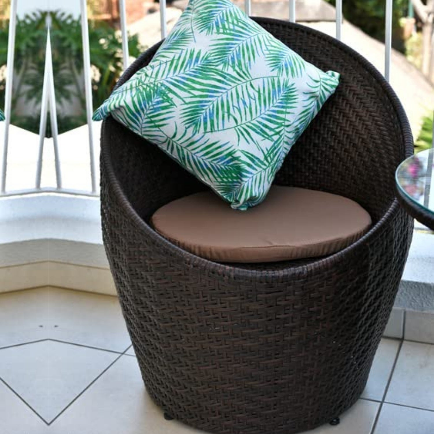 Outdoor Rattan Wicker 3-Piece Conversation Set