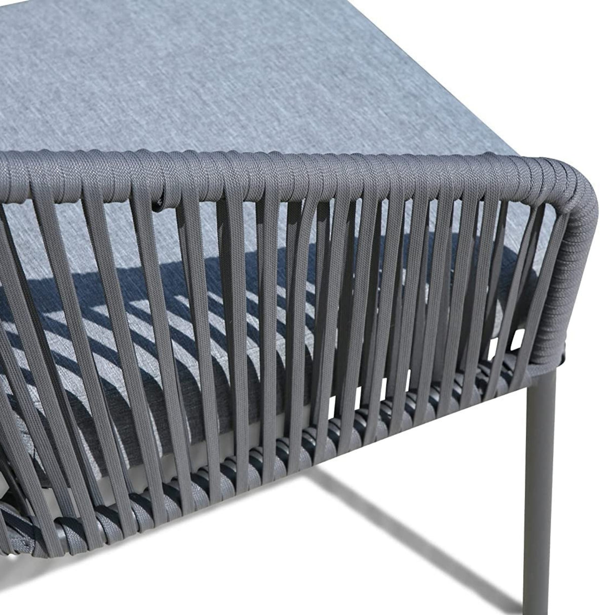 4-Piece Outdoor Rope Patio Sofa Set (Grey)