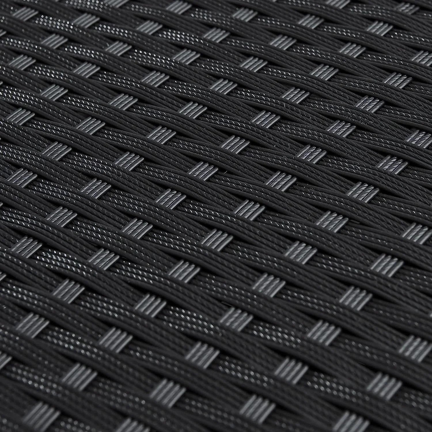 Outdoor Garden Conversation Sofa Set (Black/Orange)