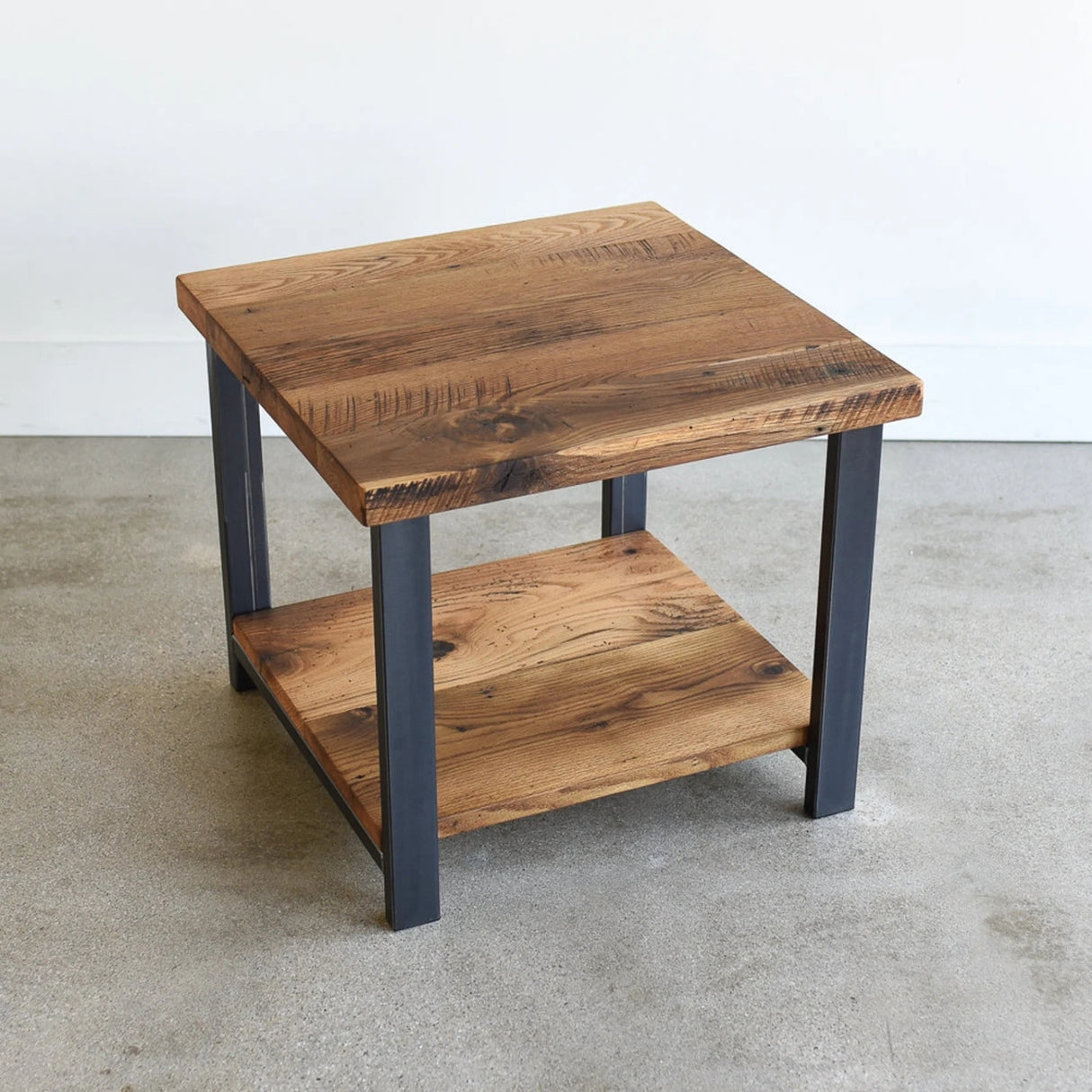 Solid Sheesham Wood Top 2-Tier Coffee Table