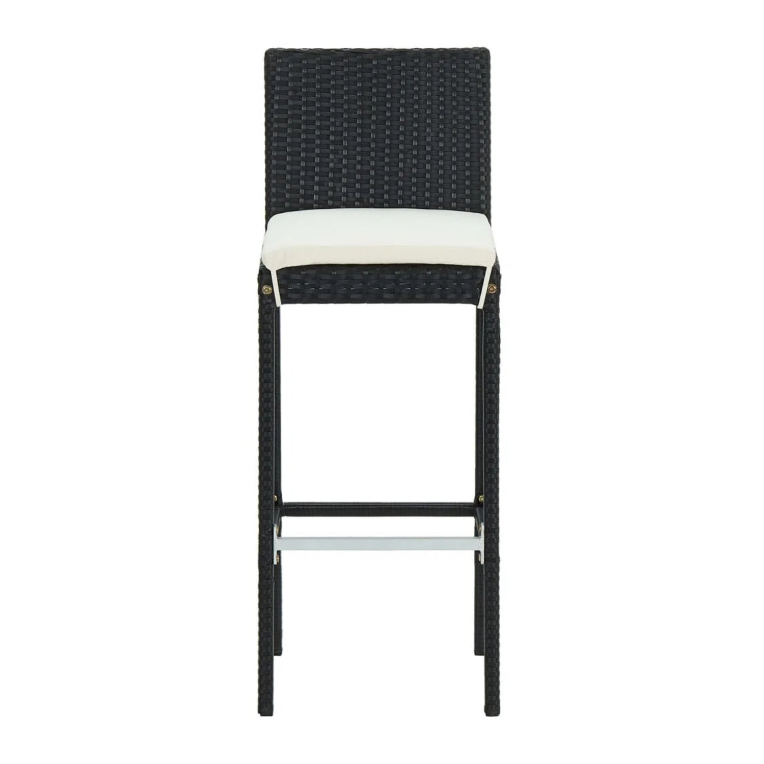 5-Piece Outdoor Rattan Wicker Bar Set with Wicker Top Table