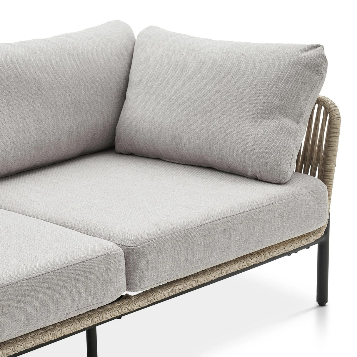 Outdoor 4-Piece Rope Conversation Sofa Set