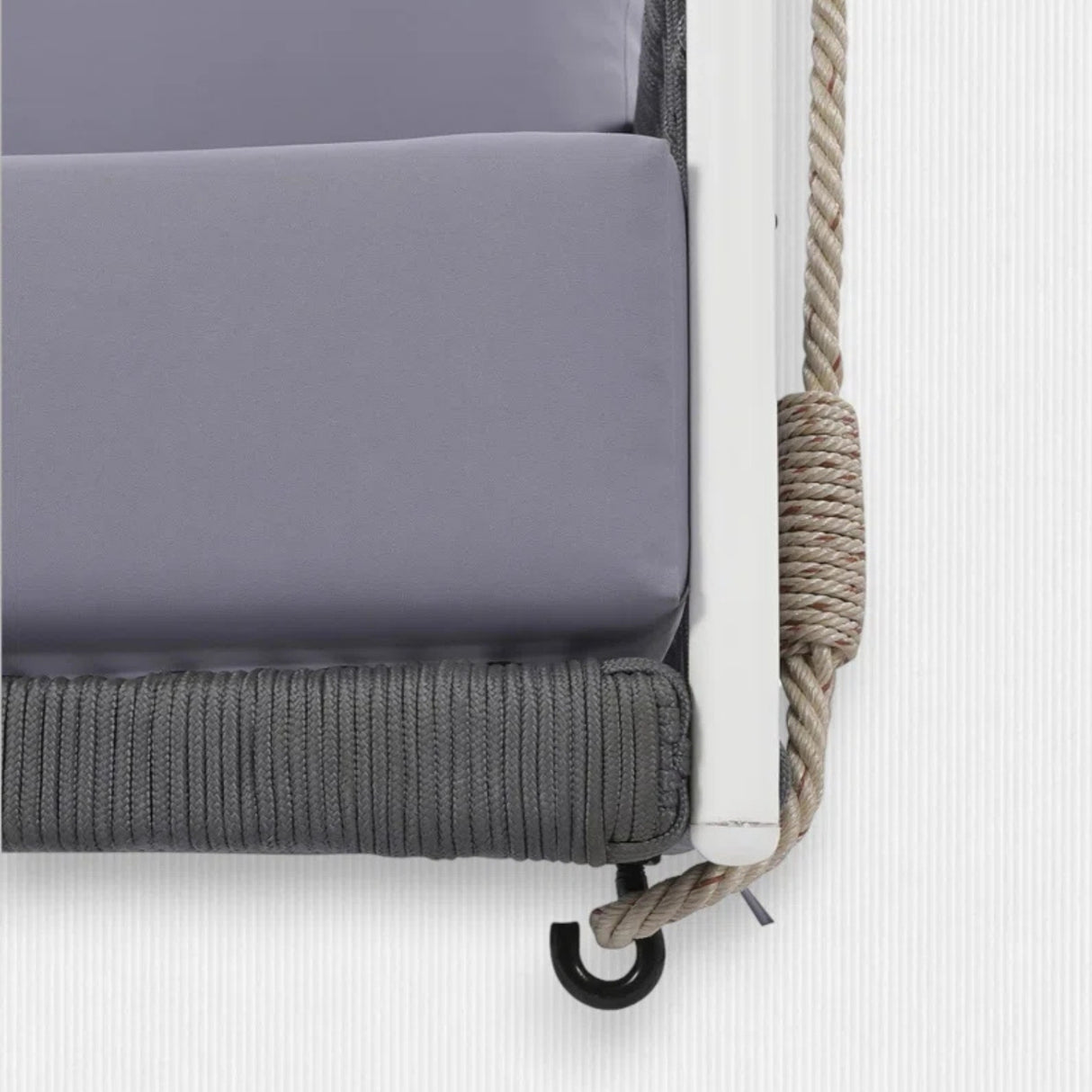 Outdoor Rope Swing 2-Person Hanging Chair, Weatherproof Porch Swing