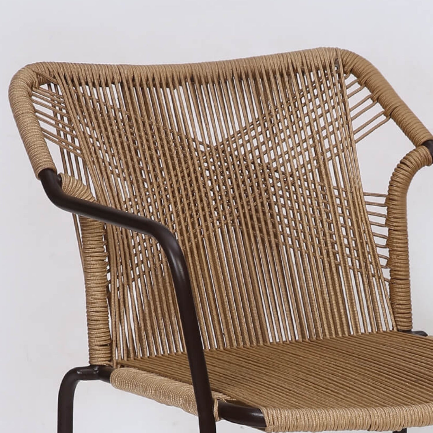 3-Piece Outdoor Beige Rope Patio Set