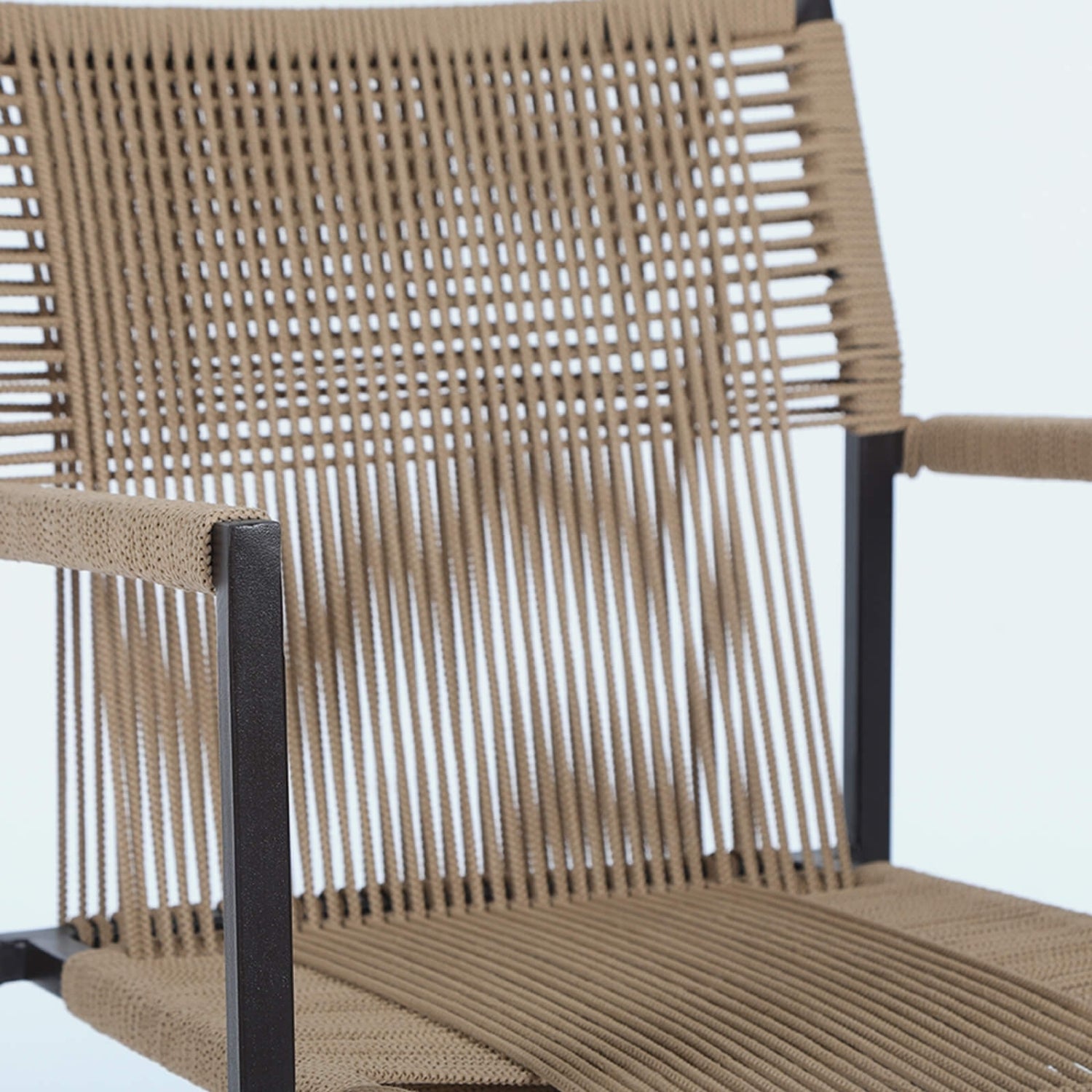 Outdoor Rope 3-Piece Patio Set (Beige)