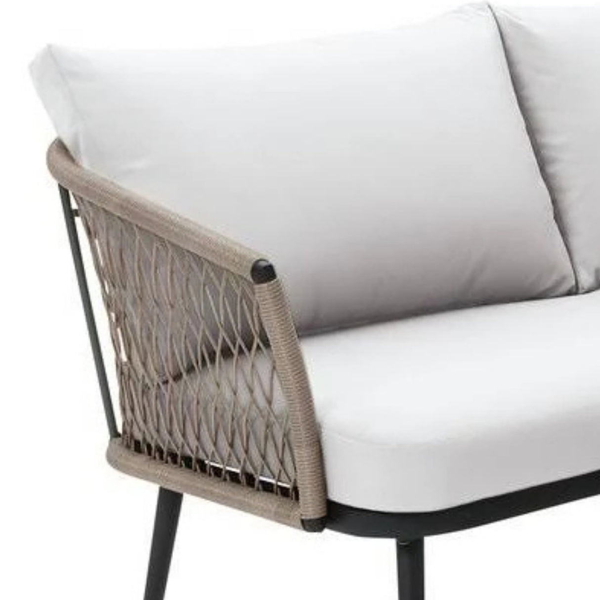 Outdoor L-Shape All Weather Handwoven Rope Sofa Set