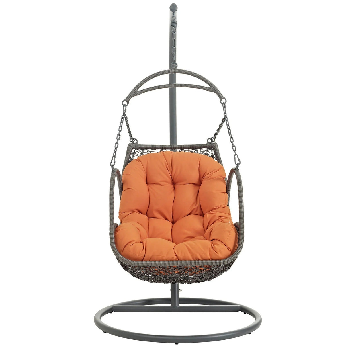 Outdoor Rattan Wicker Hanging Swing Chair with Cushion