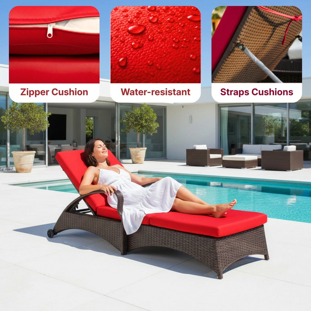 Outdoor All-Weather Wicker Lounger