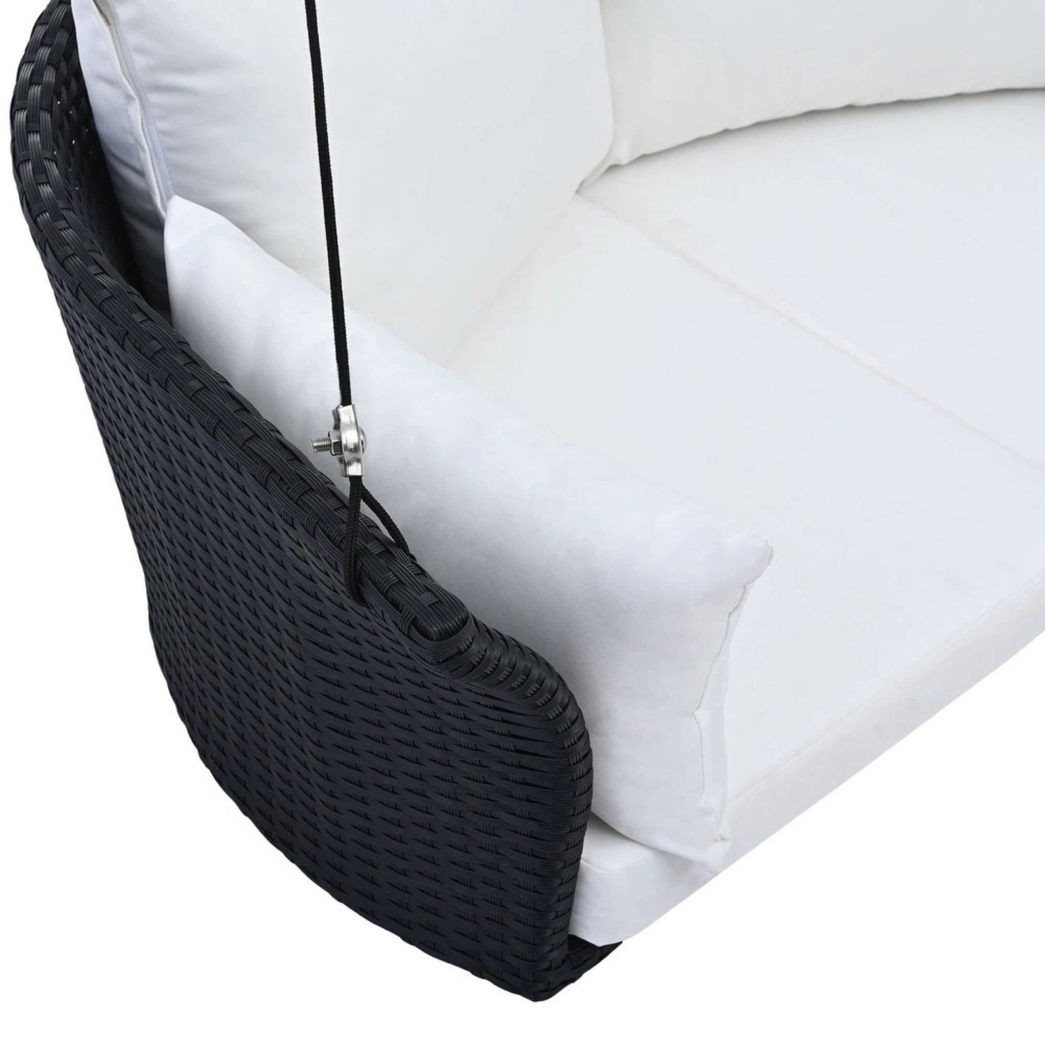 Outdoor Rattan Wicker Hanging Swing Chair with Cushion