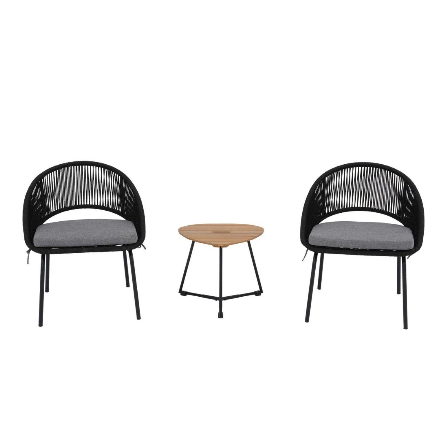 3 Piece Garden Outdoor Rope Patio Set