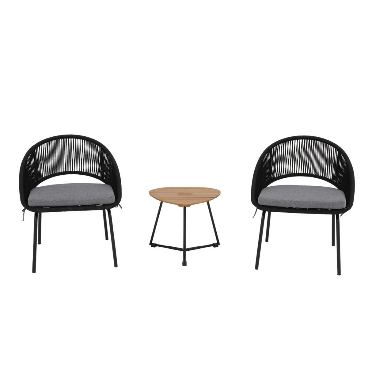 3 Piece Garden Outdoor Rope Patio Set