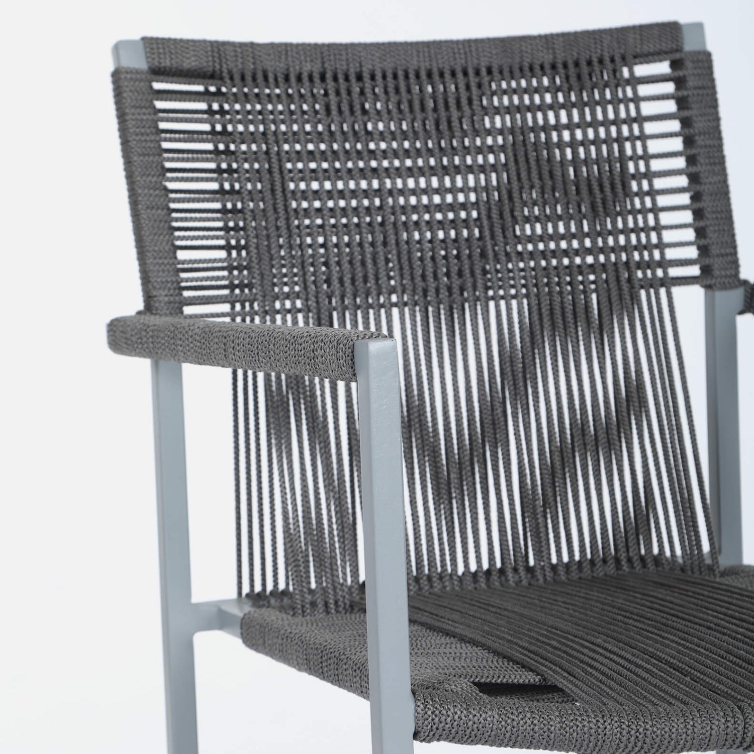 Outdoor Rope 3-Piece Patio Set (Grey)