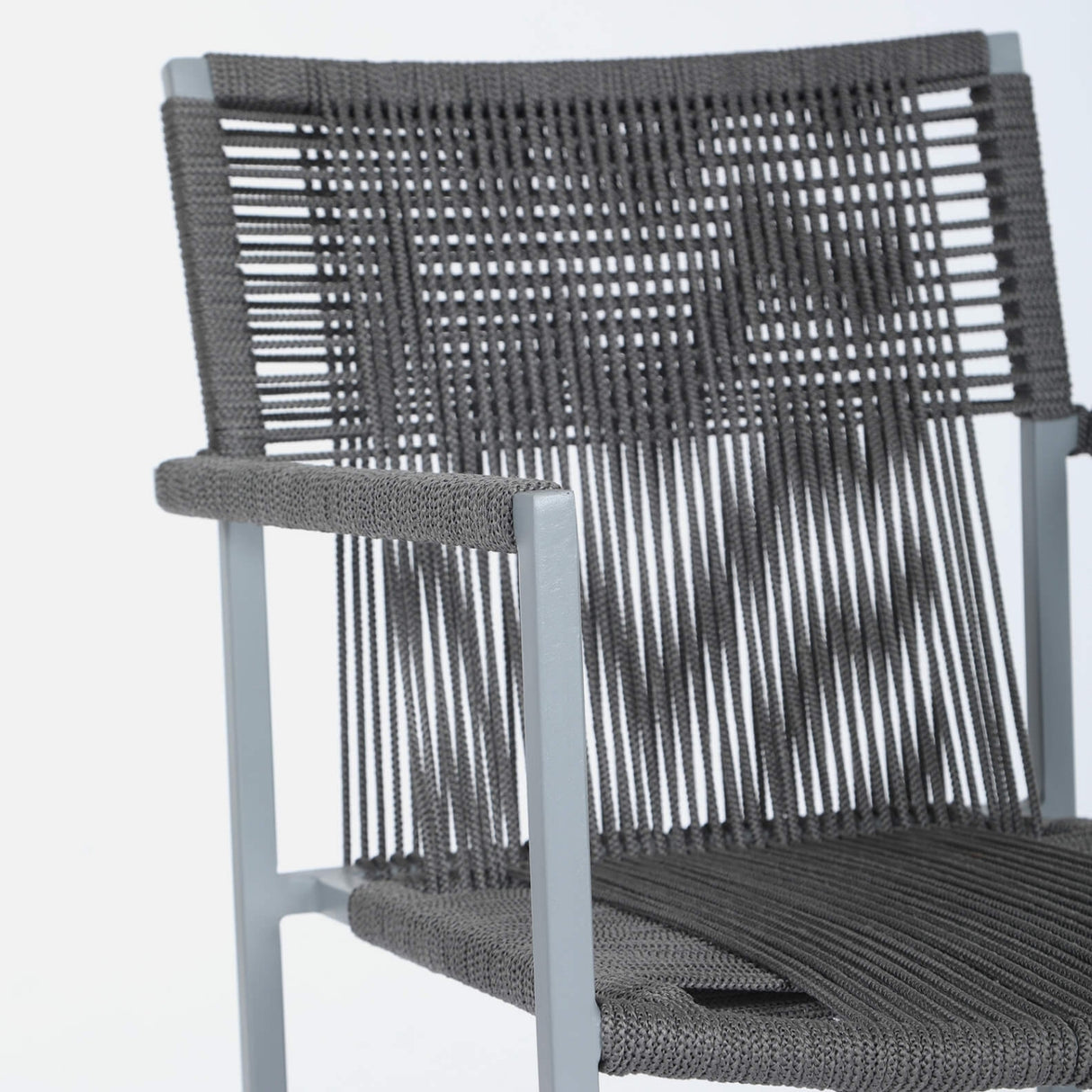 Outdoor Rope 3-Piece Patio Set (Grey)