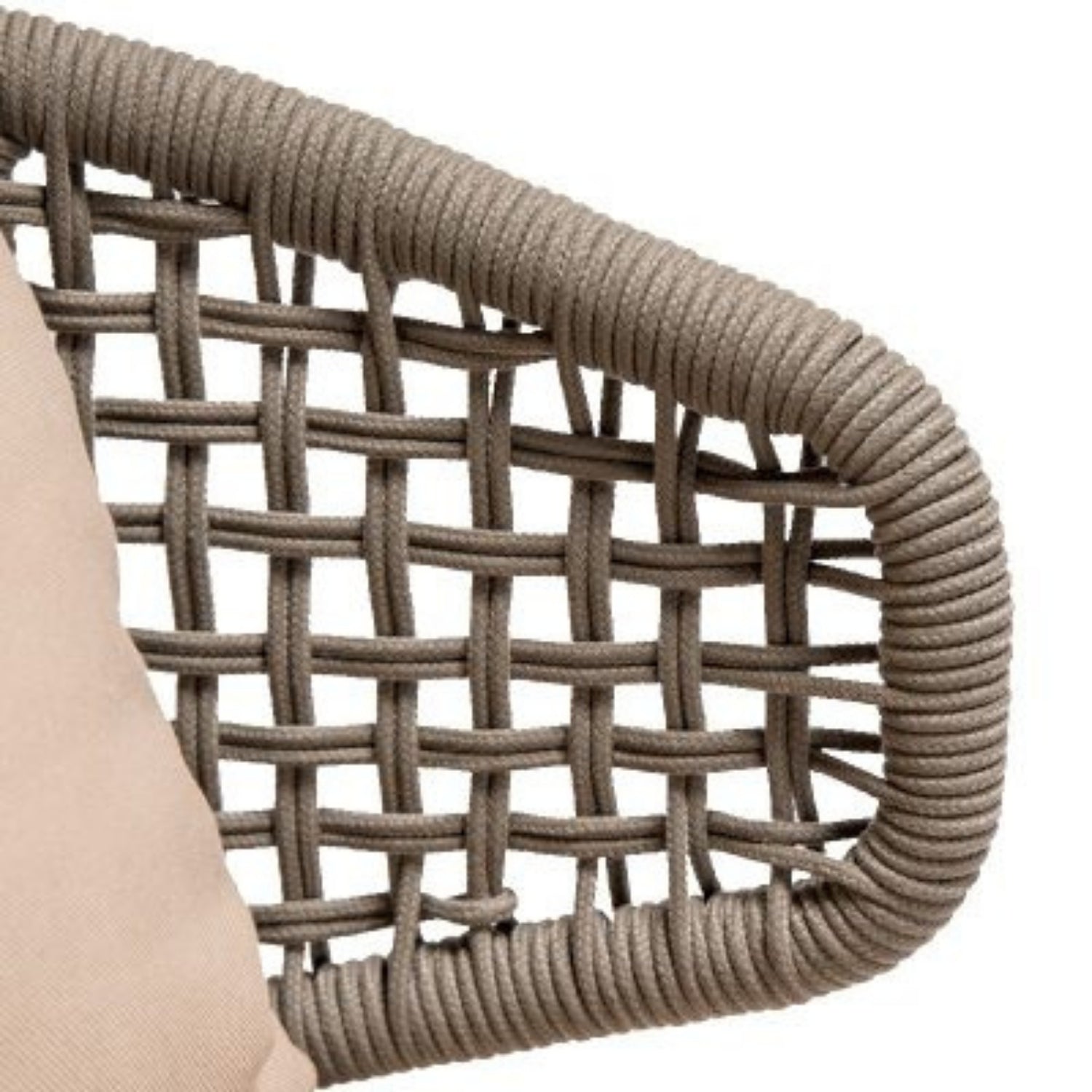 3-Piece Outdoor Rope Conversation Set (Beige & Cream)