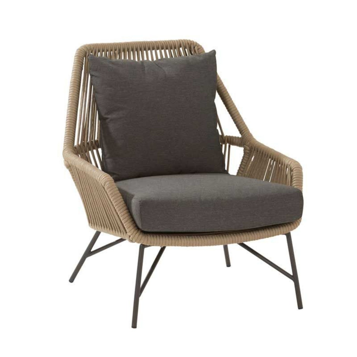 4-Piece Outdoor Rope Patio Conversation Loveseat Furniture