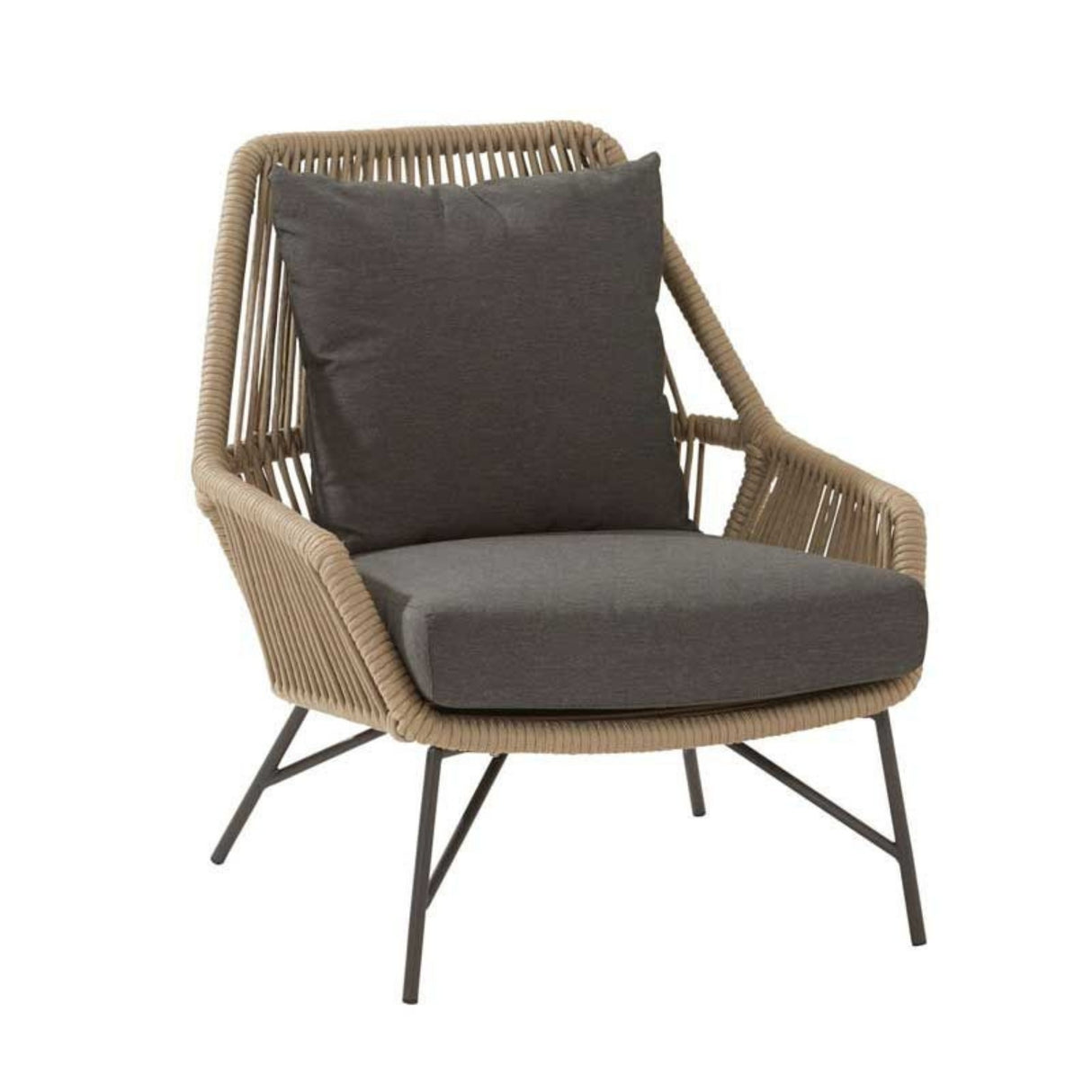 4-Piece Outdoor Rope Patio Conversation Loveseat Furniture