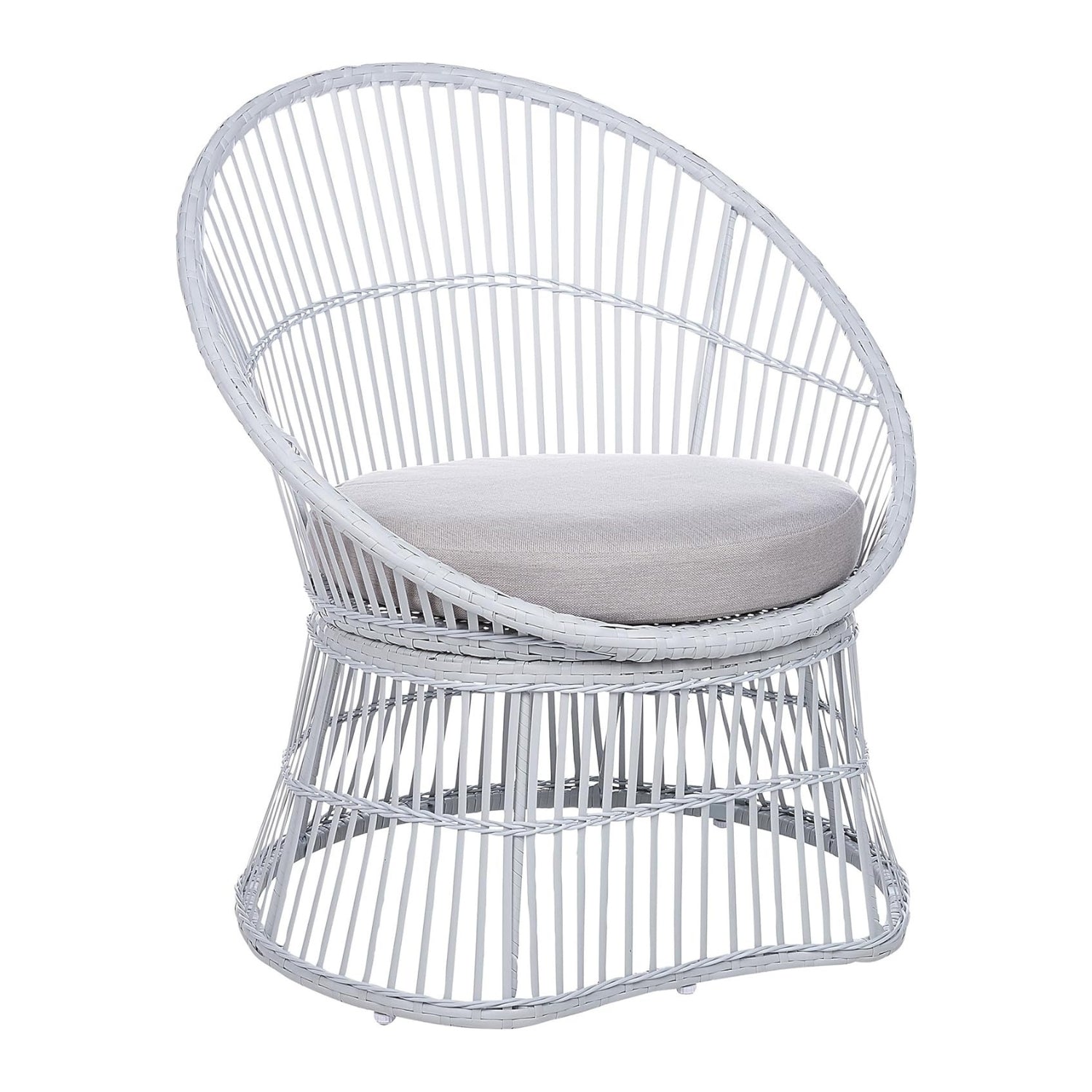 Outdoor Rope Patio Set with Glass Top Table