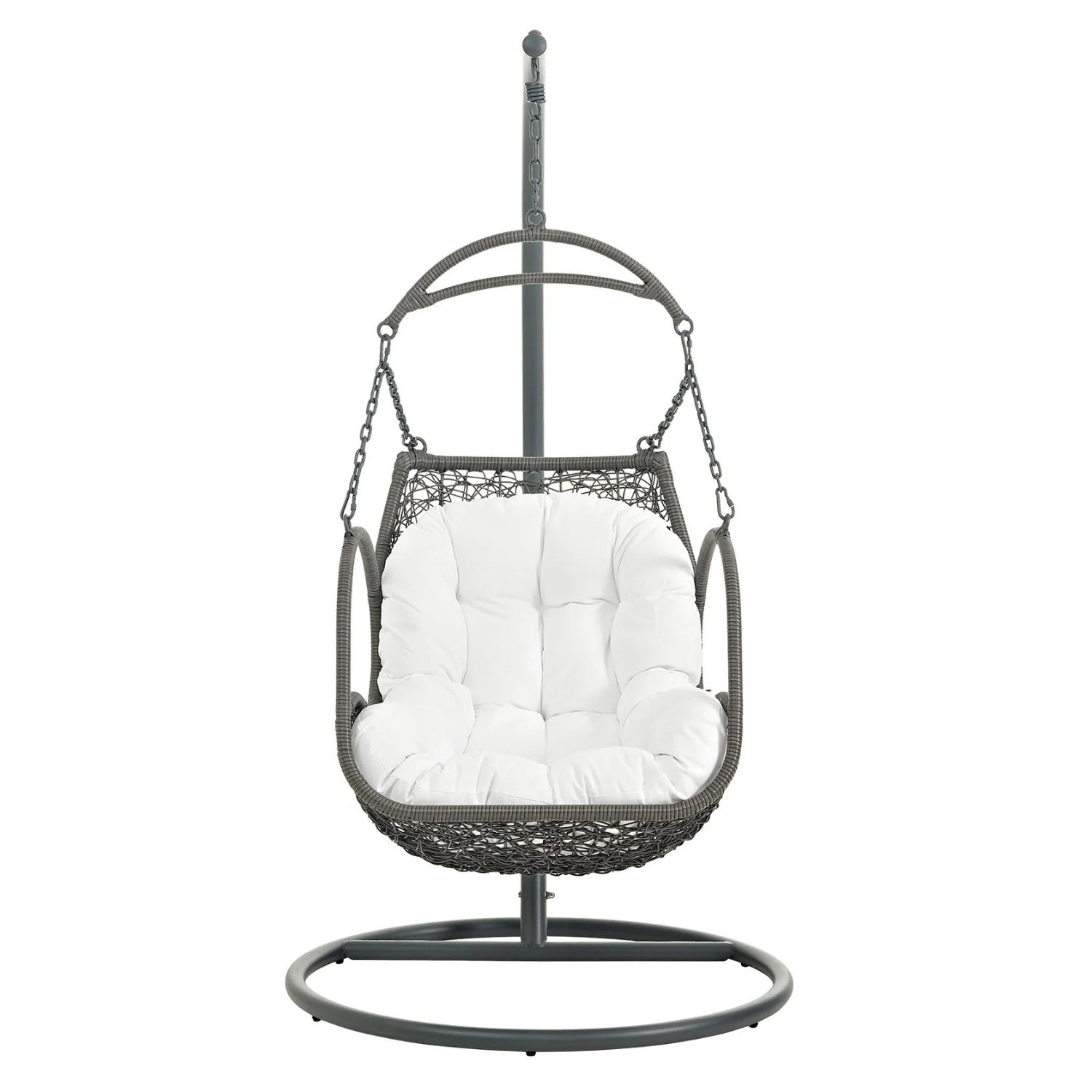 Outdoor Rattan Wicker Hanging Swing Chair with Cushion