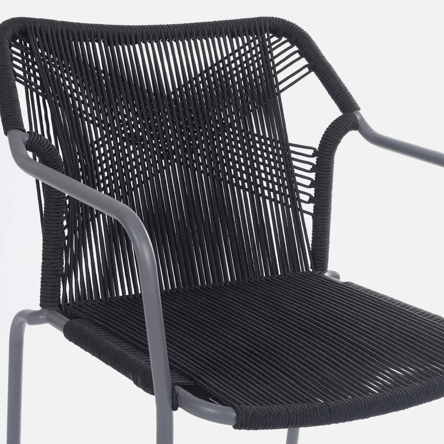 3-Piece Outdoor Grey Rope Patio Set