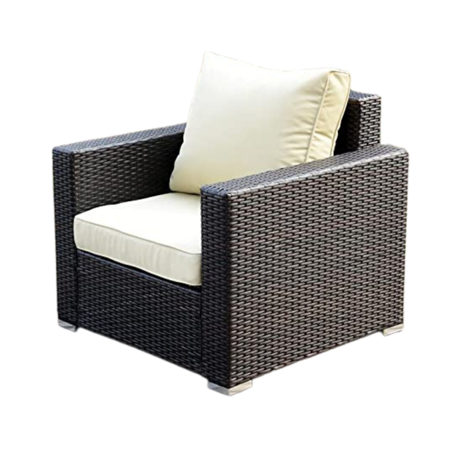 1-Piece Outdoor Wicker Single Seater Sofa