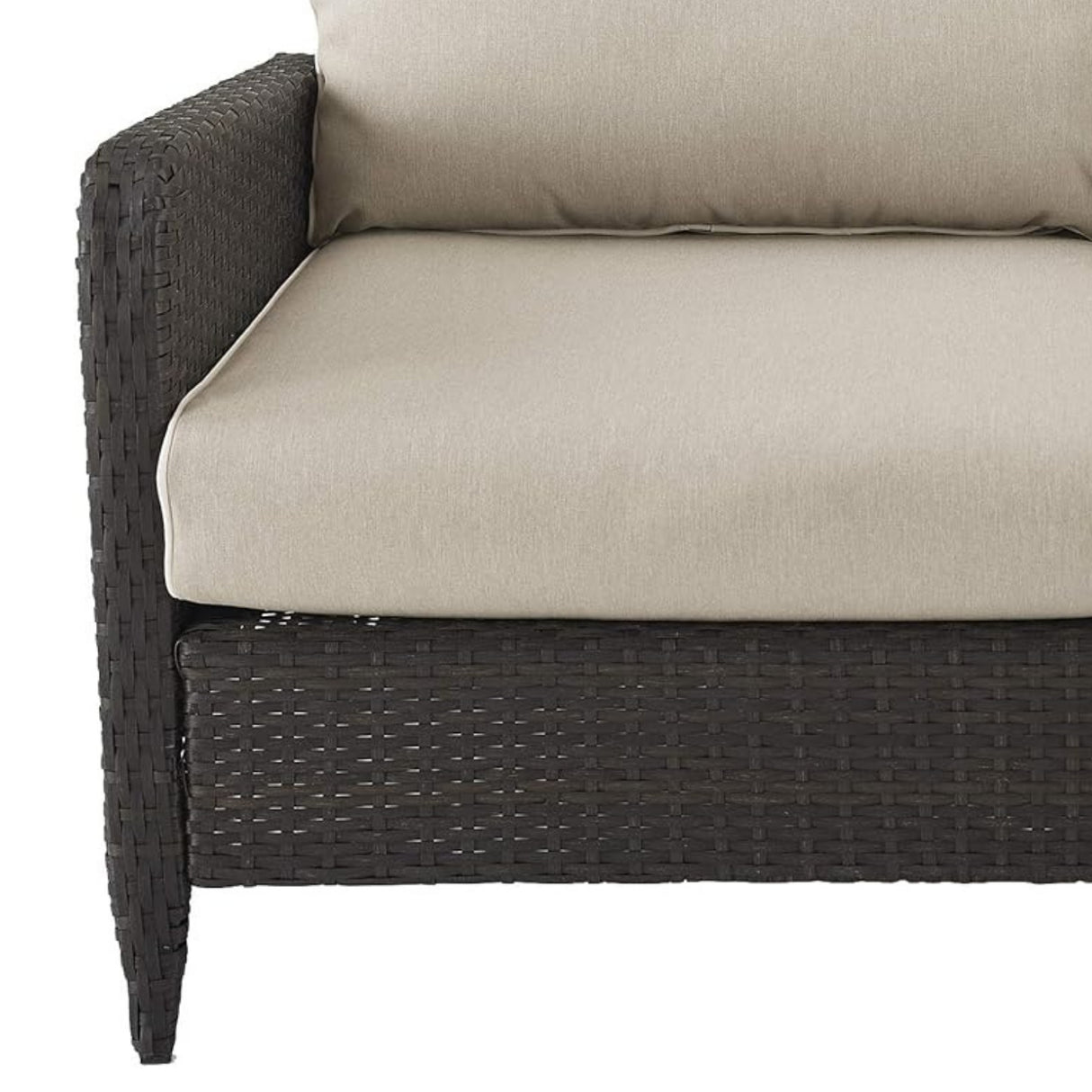 Outdoor Wicker Double Seater Loveseat Sofa