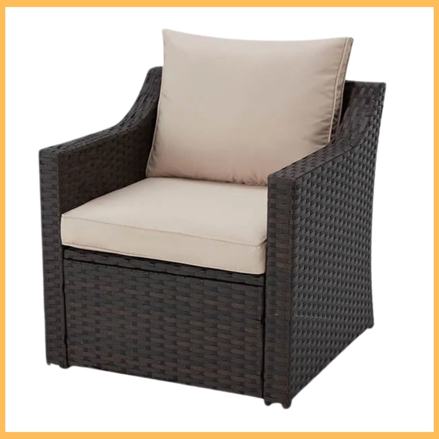 Outdoor Wicker 5-Piece Patio Sofa Set