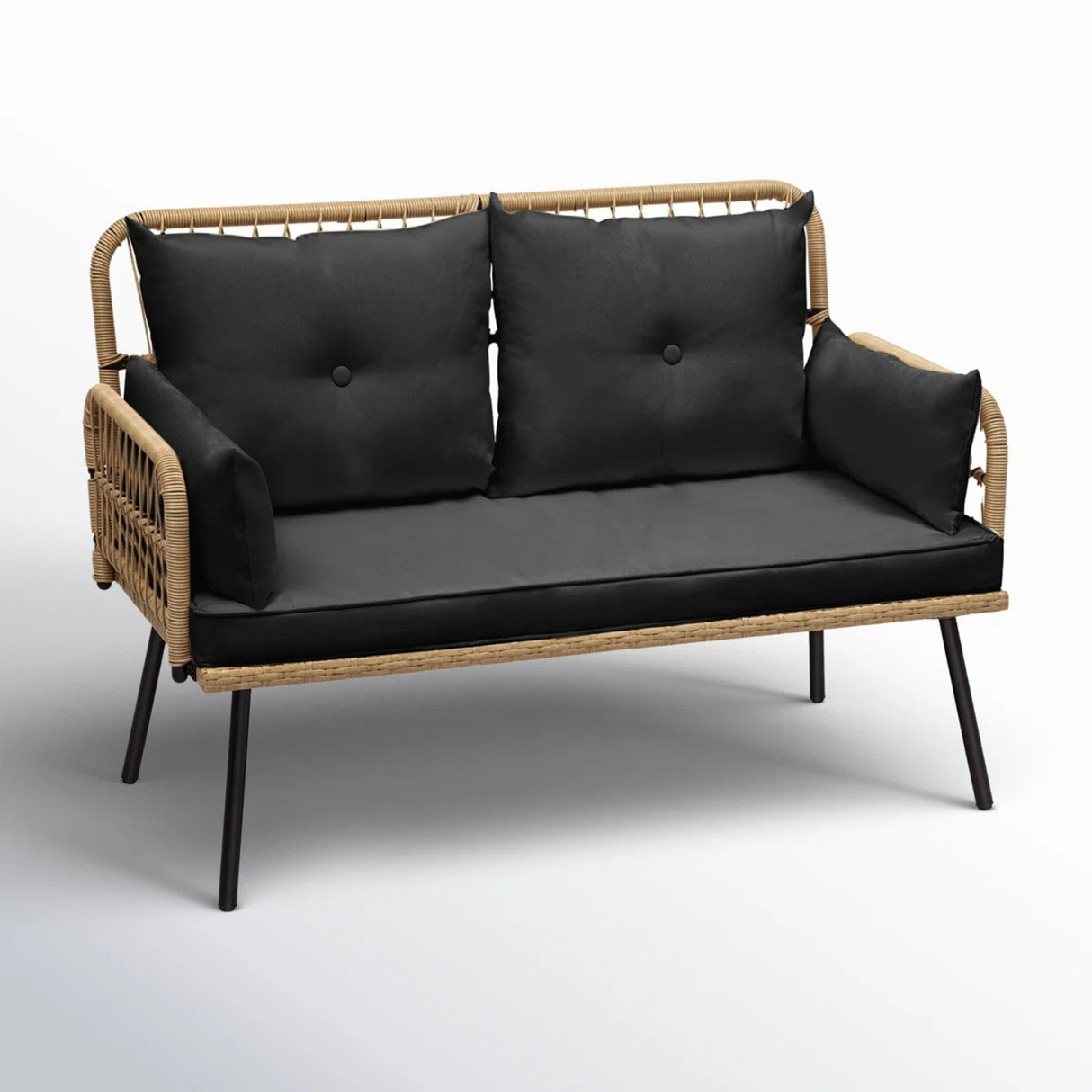 Outdoor Rattan Wicker Loveseat Sofa