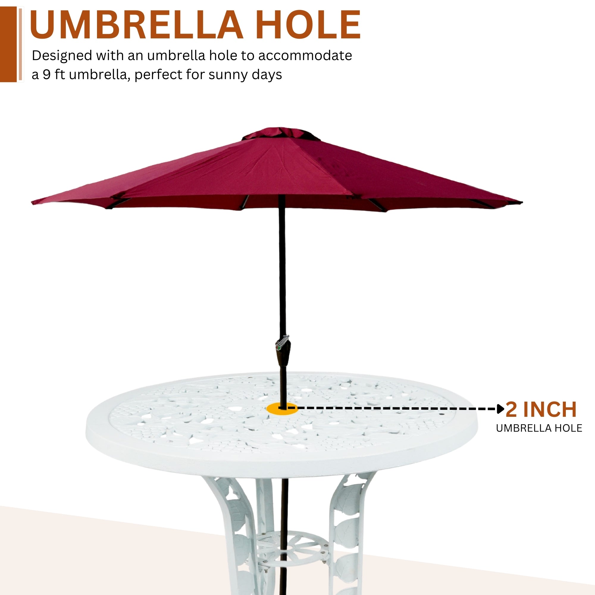 Outdoor 3-Piece Cast Aluminum Patio Bistro Set