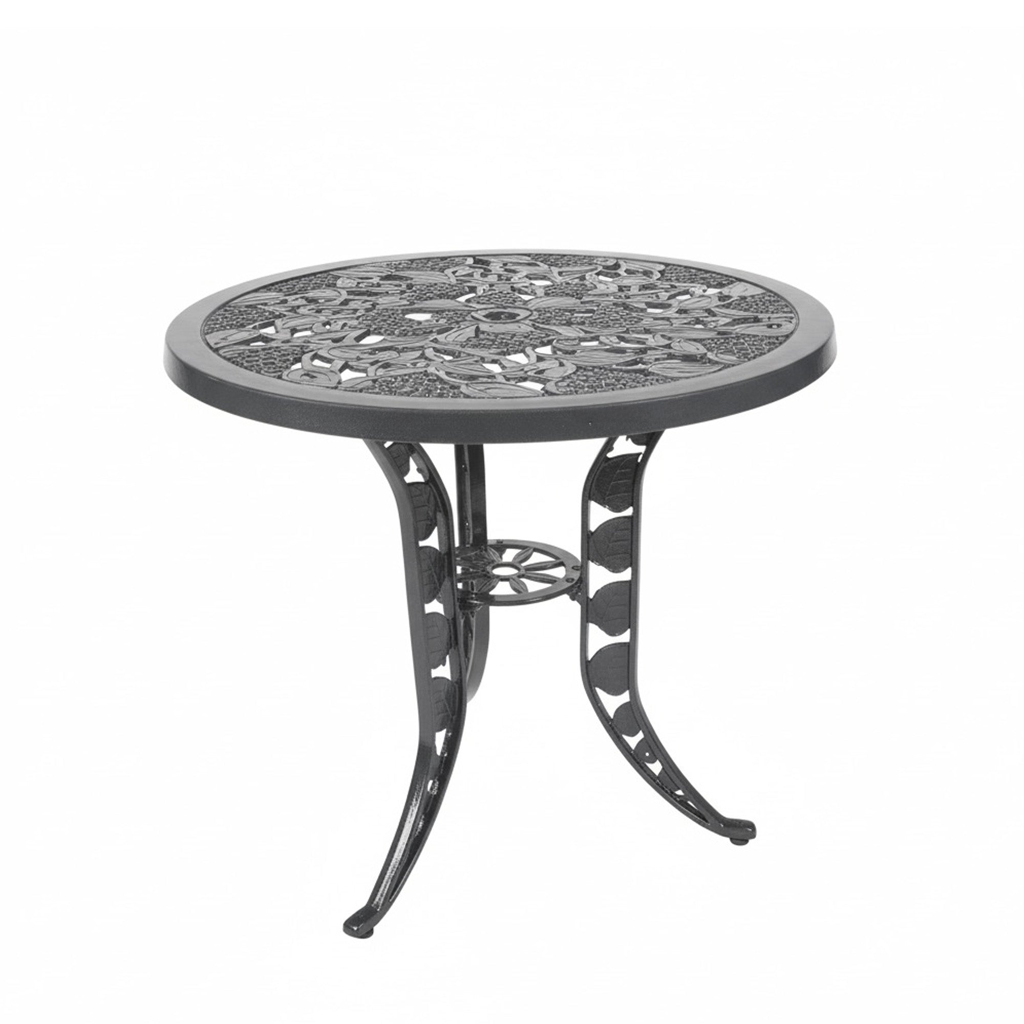 Outdoor 4-Piece Cast Aluminum Patio Bistro Set (Grey)