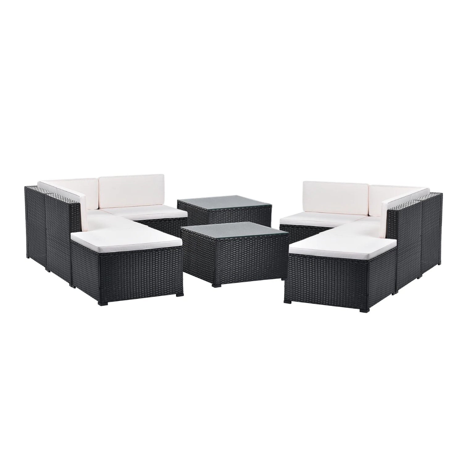 8 Pieces Sectional Wicker Furniture Set