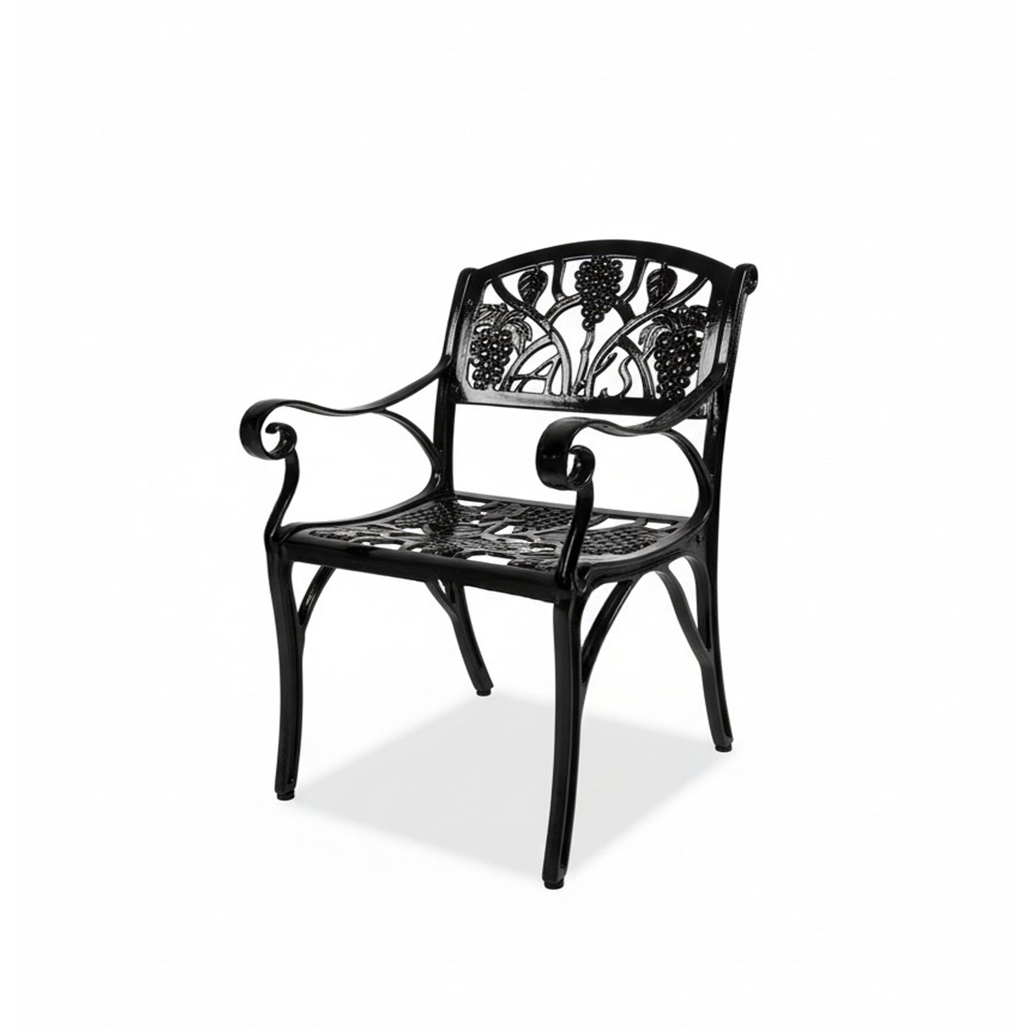 Outdoor Cast Aluminium 5-Piece Patio Bistro Set (Black)