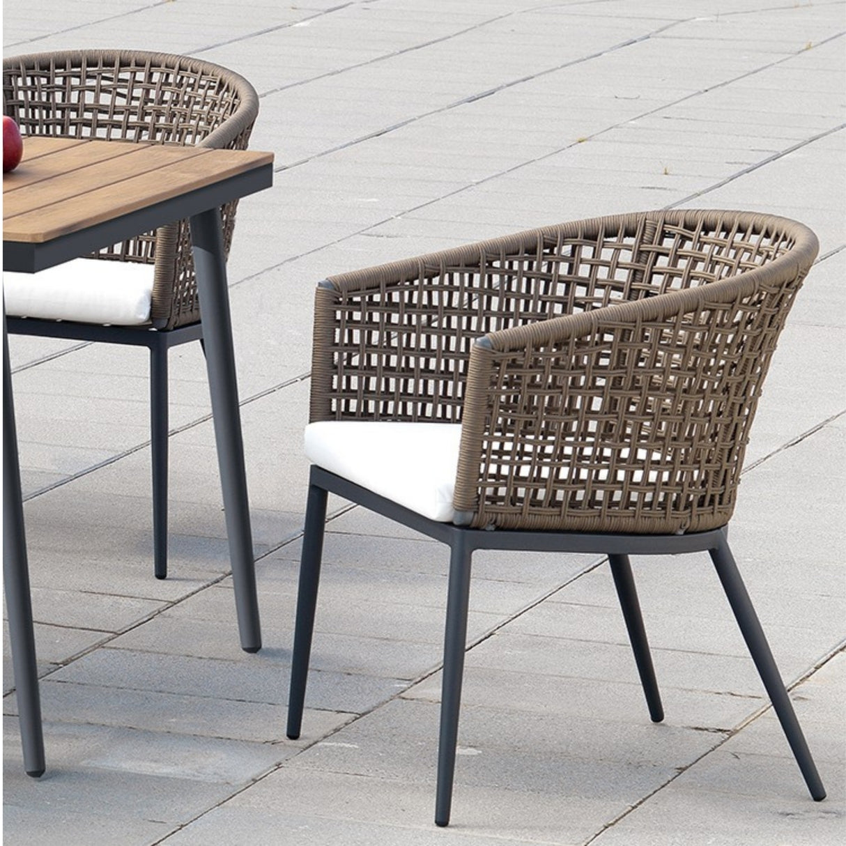 7-Piece Outdoor Patio Dining Set With Wooden Tabletop