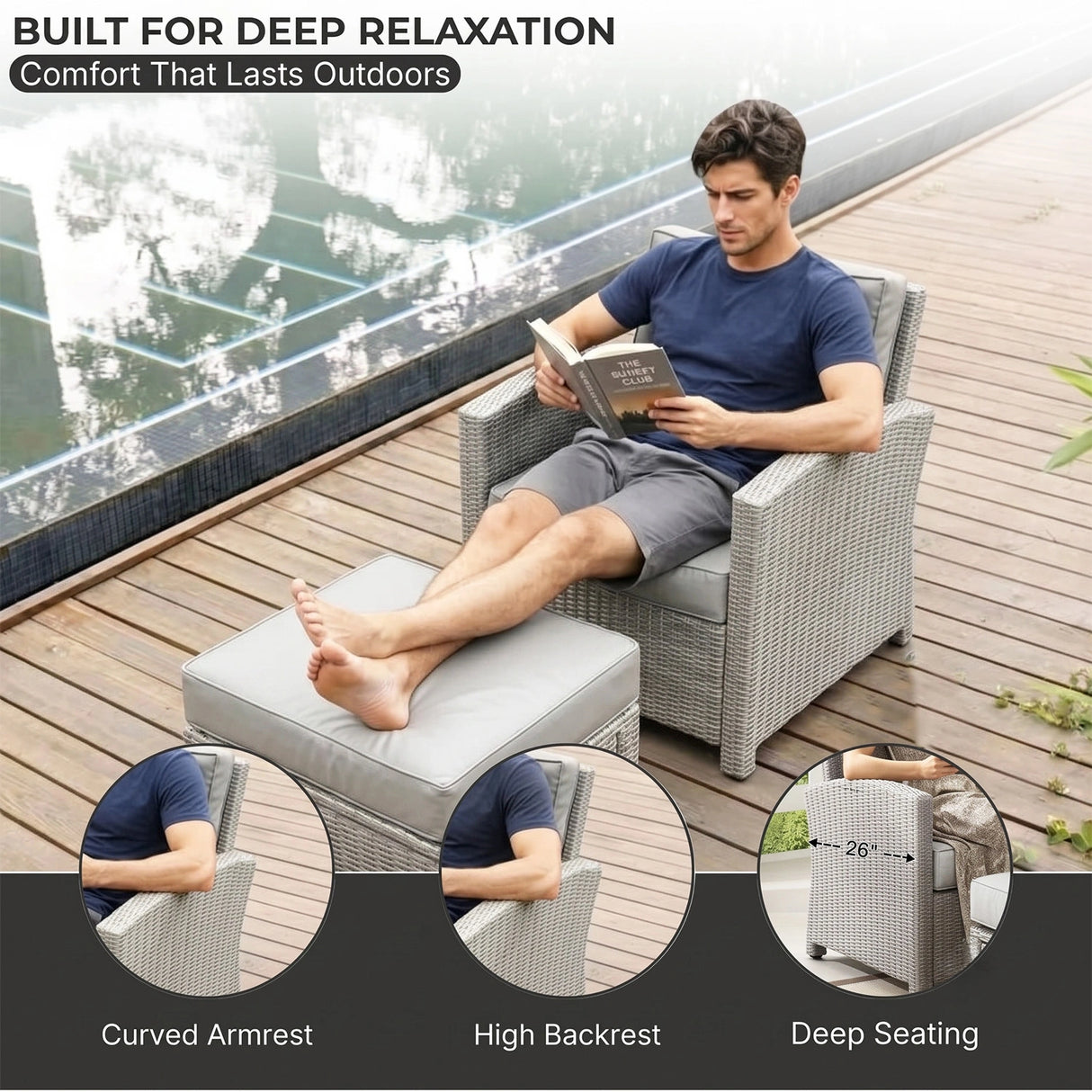 5 Pieces Patio Furniture Set