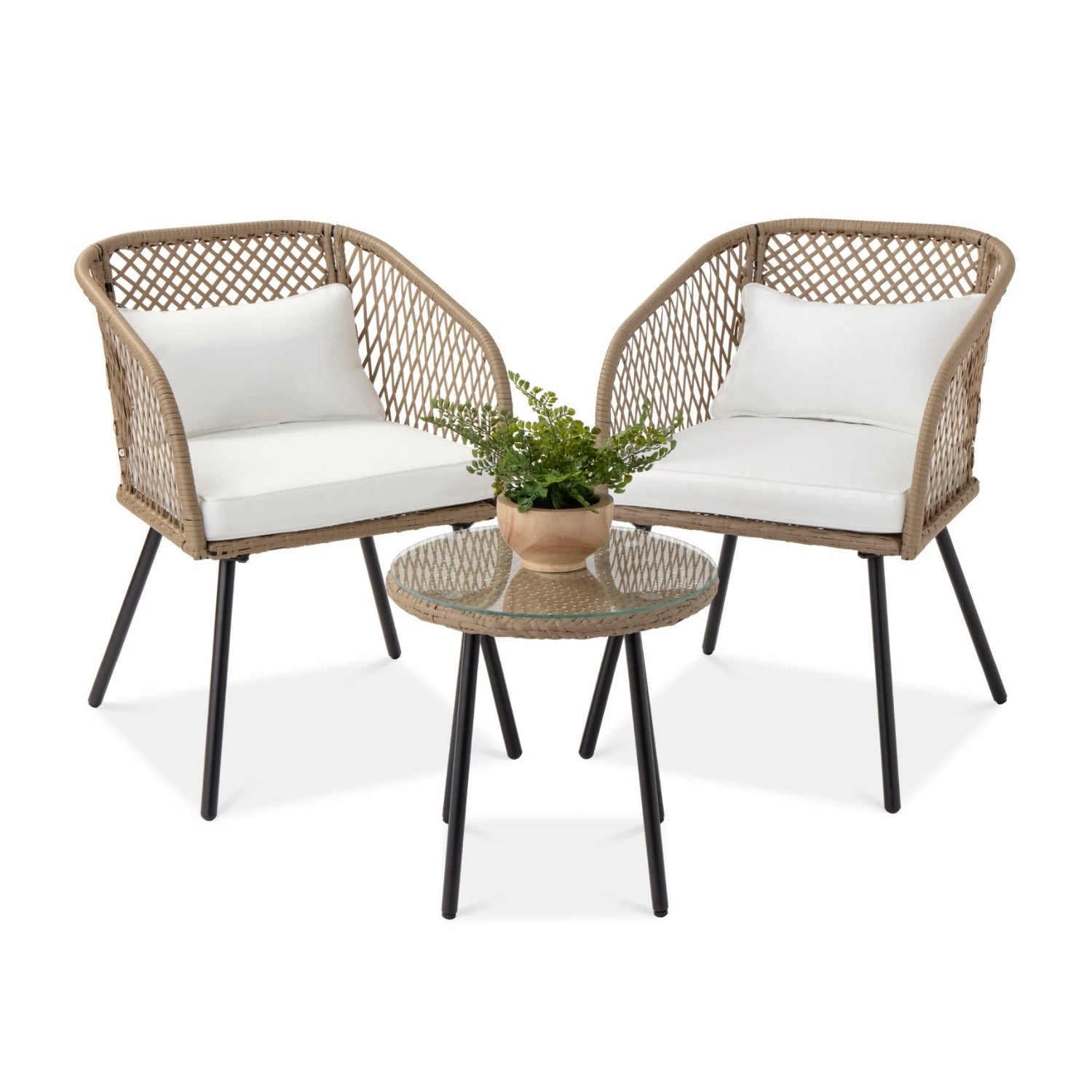 Outdoor Wicker 3-Piece Patio Set