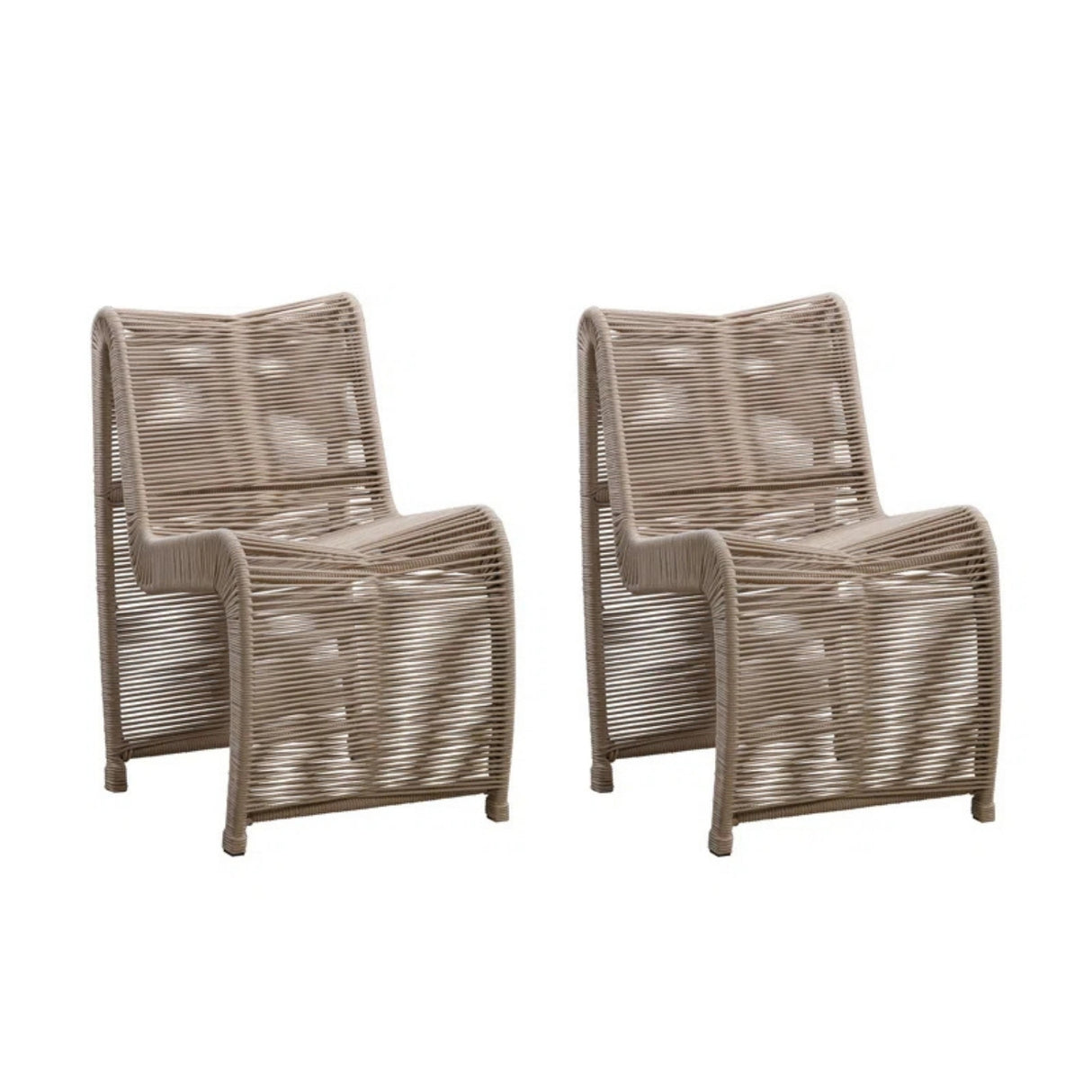 2-Piece Outdoor Rope Patio Chairs
