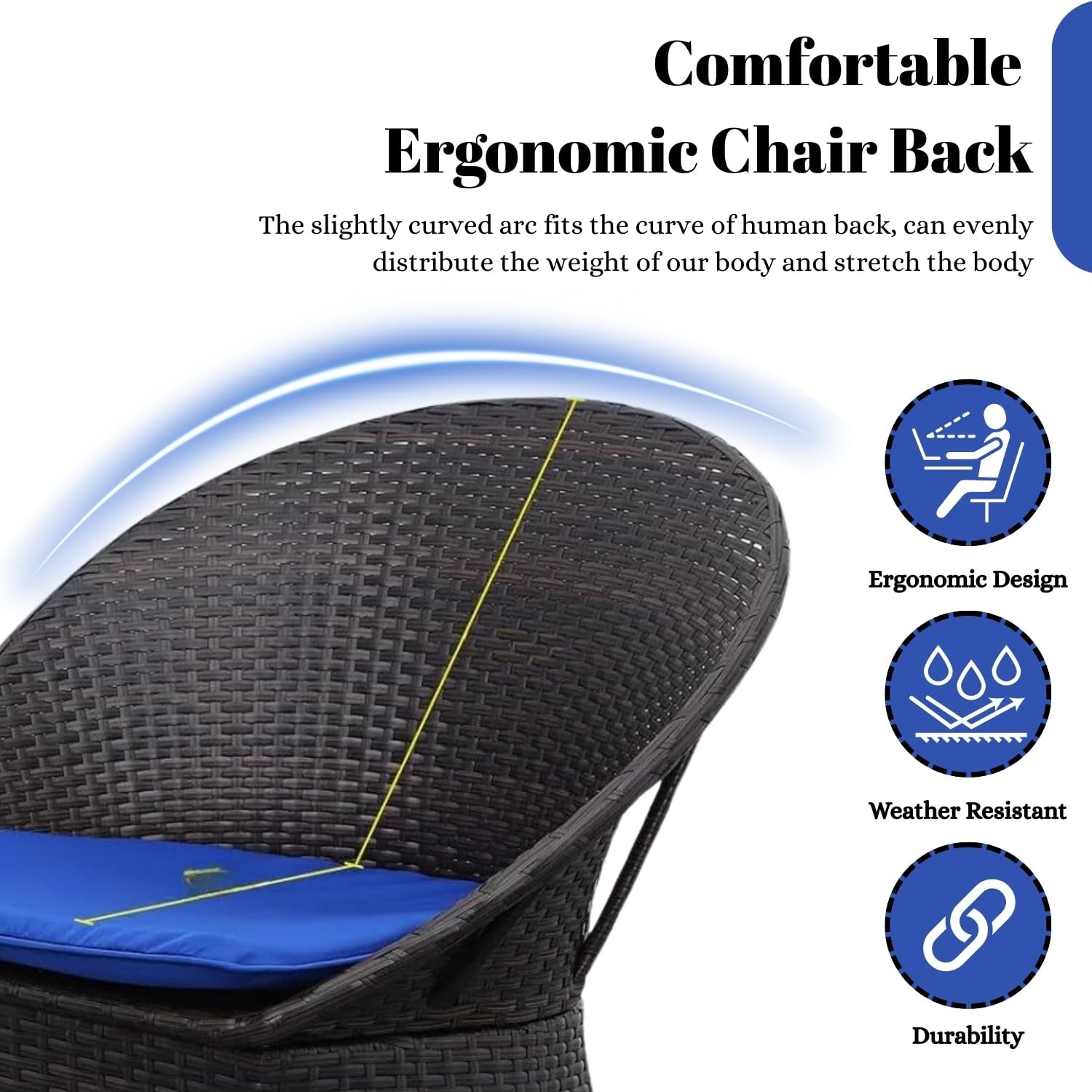 3-Piece Outdoor Rattan Wicker Patio Set