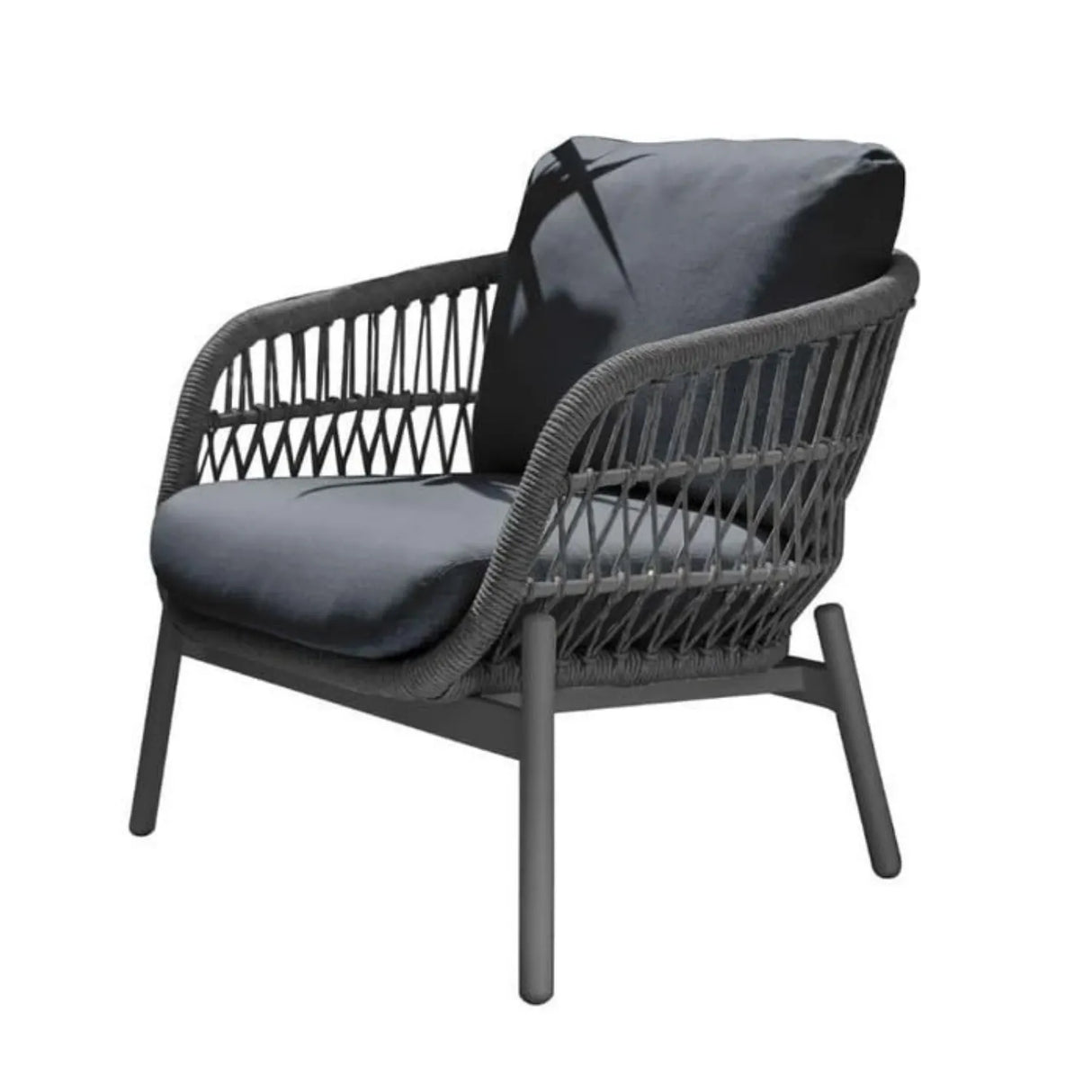 Outdoor 4 Seater Rope Conversation Sofa Set