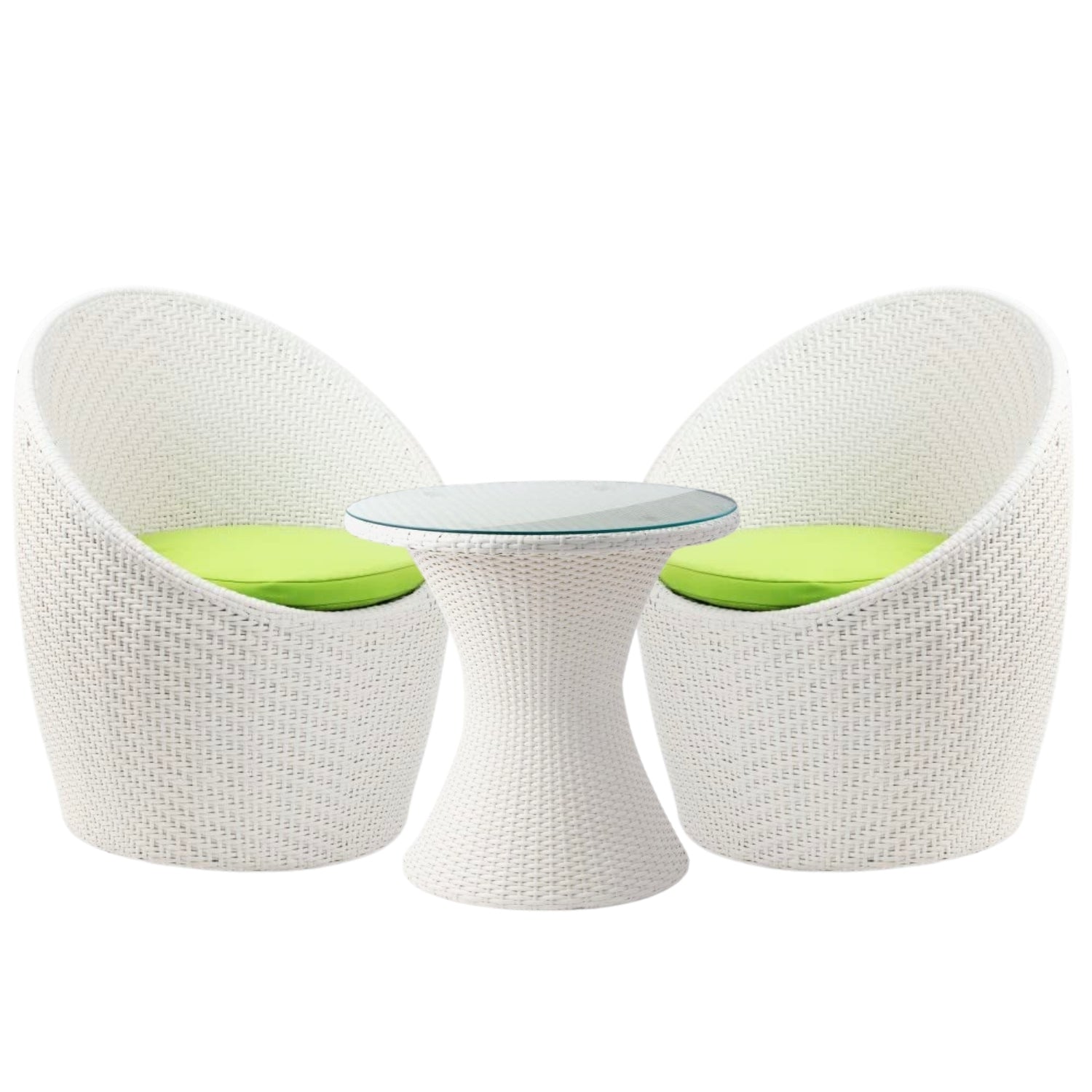 Outdoor Rattan Wicker 3-Piece Conversation Set