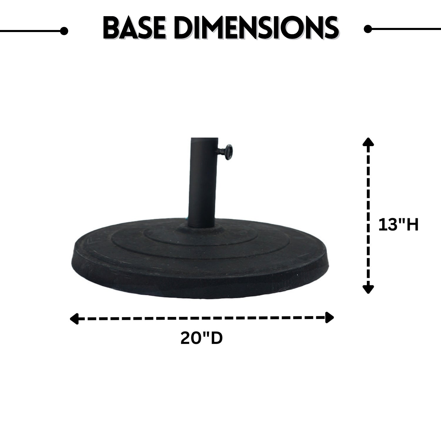 9ft White Color Outdoor Patio Umbrella with Centre Pole